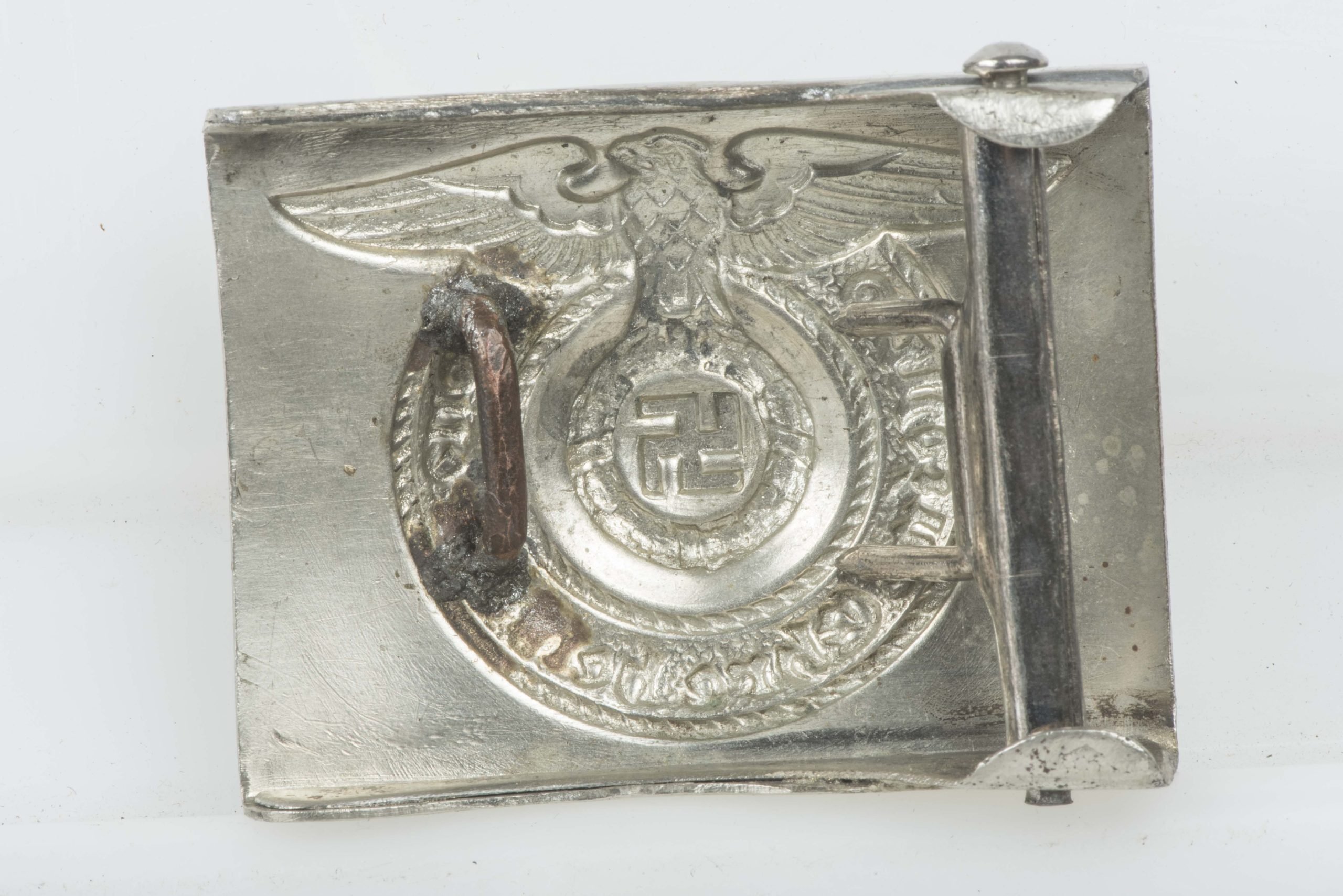 Repaired Waffen-SS EM/NCO belt buckle 'Fat Eagle' — image 2