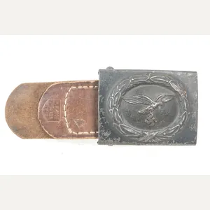 Tabbed steel Luftwaffe belt buckle marked H. Aurich Dresden 1942