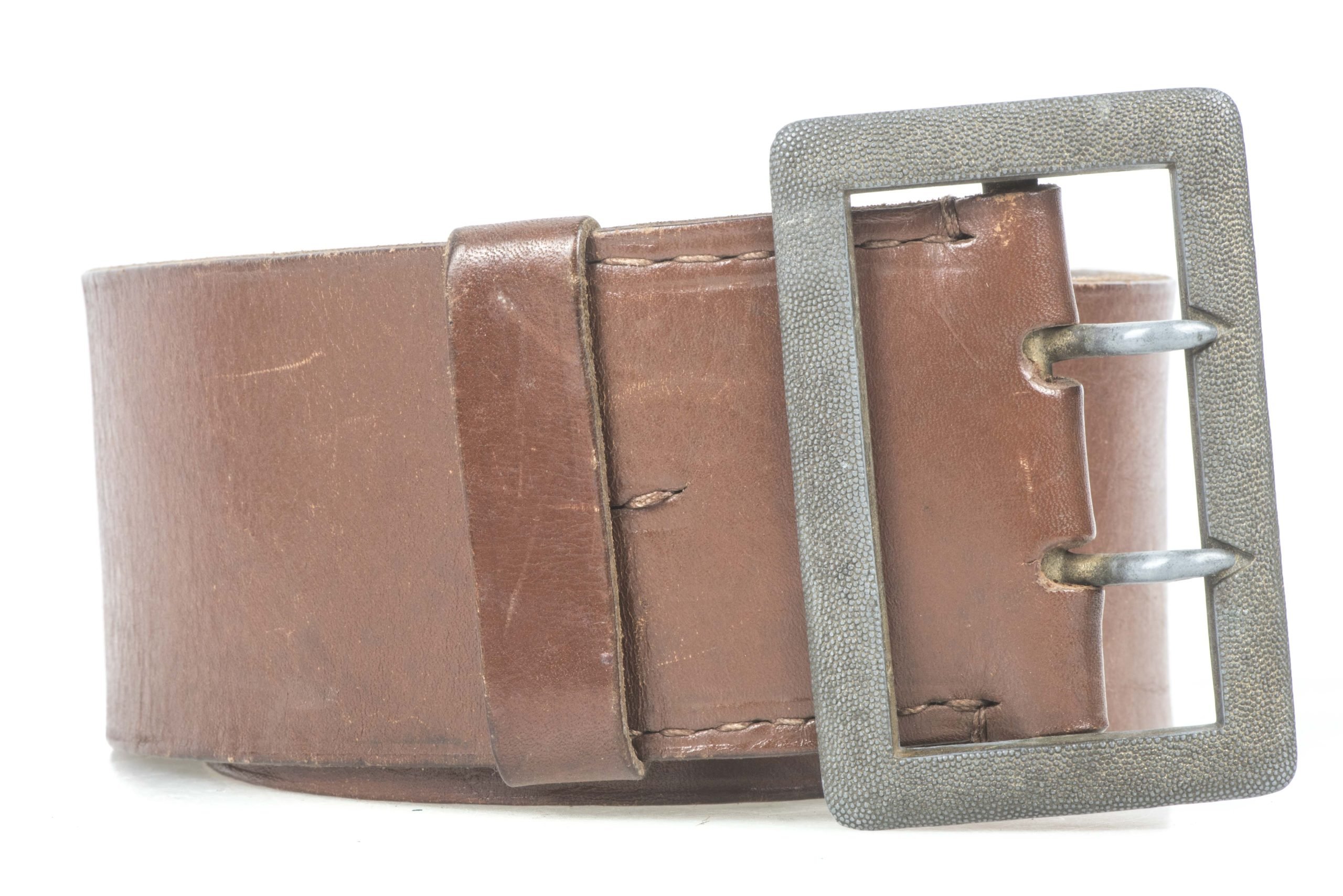 Leather double claw belt marked RZM M/5/71 OLC Croupon size 95