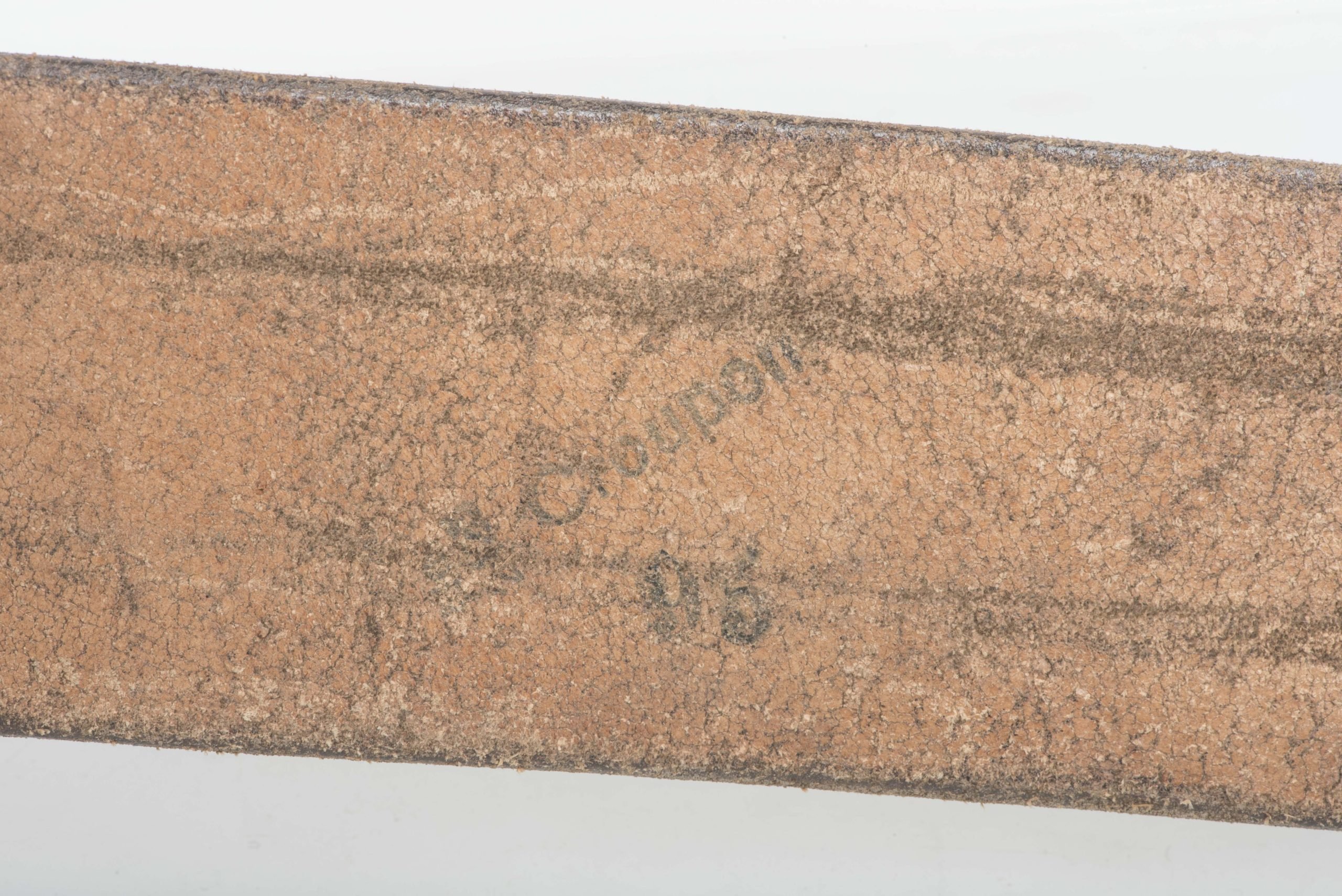 Leather double claw belt marked RZM M/5/71 OLC Croupon size 95 — image 7