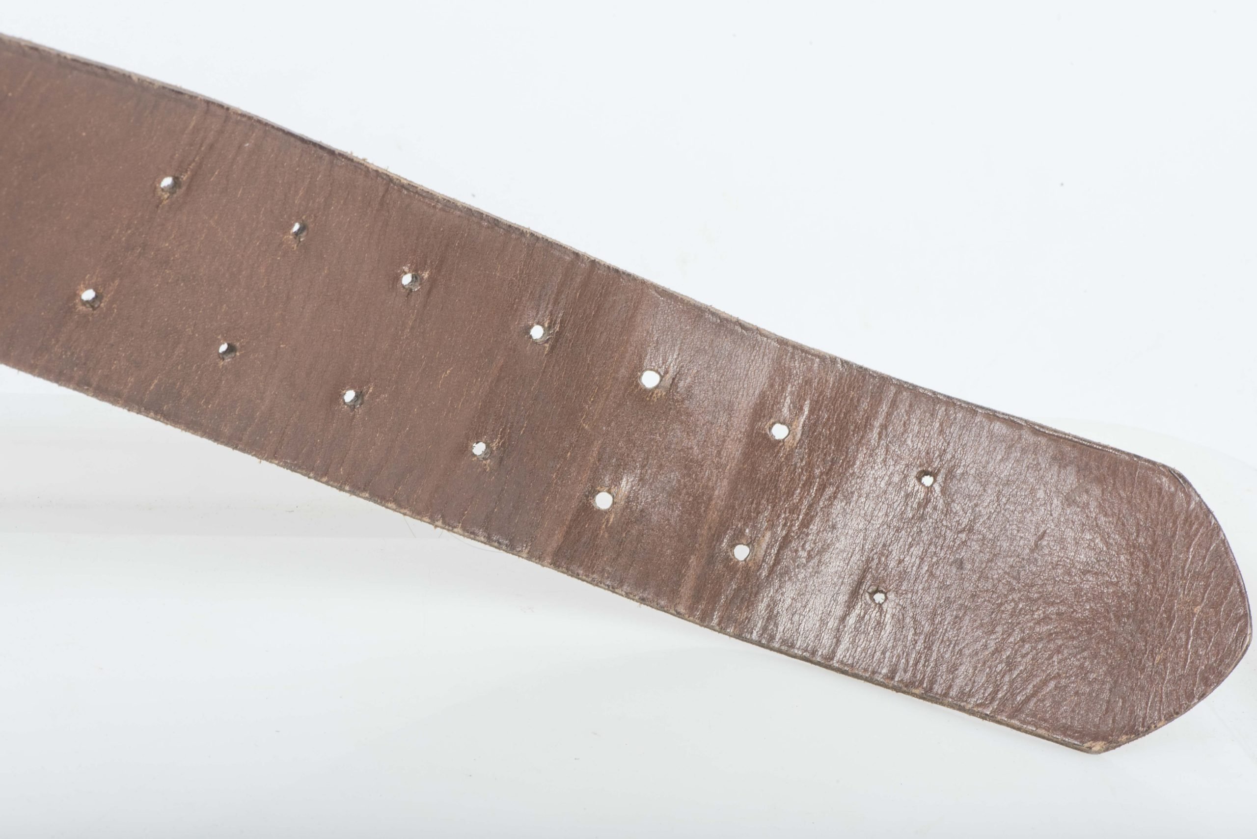 Leather double claw belt marked RZM M/5/71 OLC Croupon size 95 — image 9