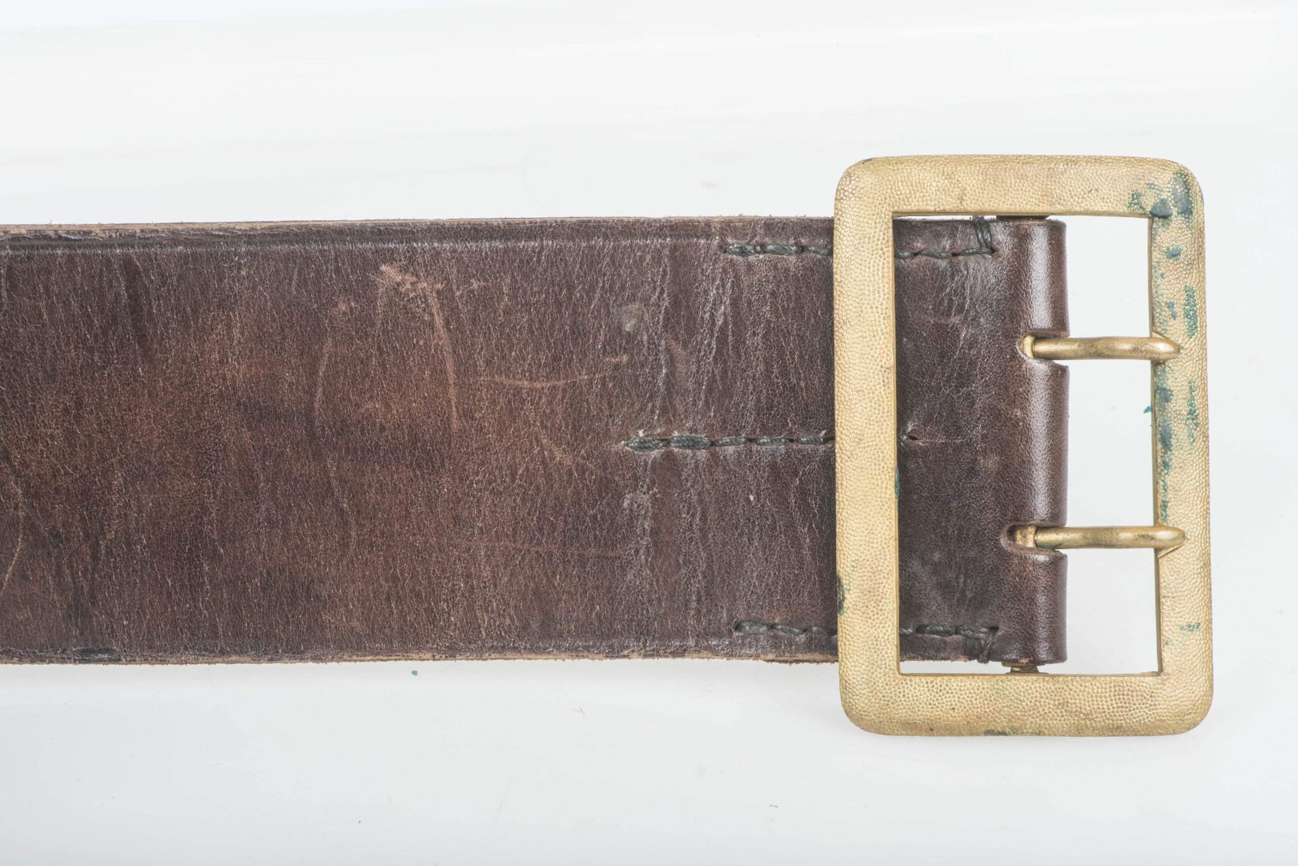 Leather double claw belt marked DRGM 1240881 Croupon 42 645 — image 4