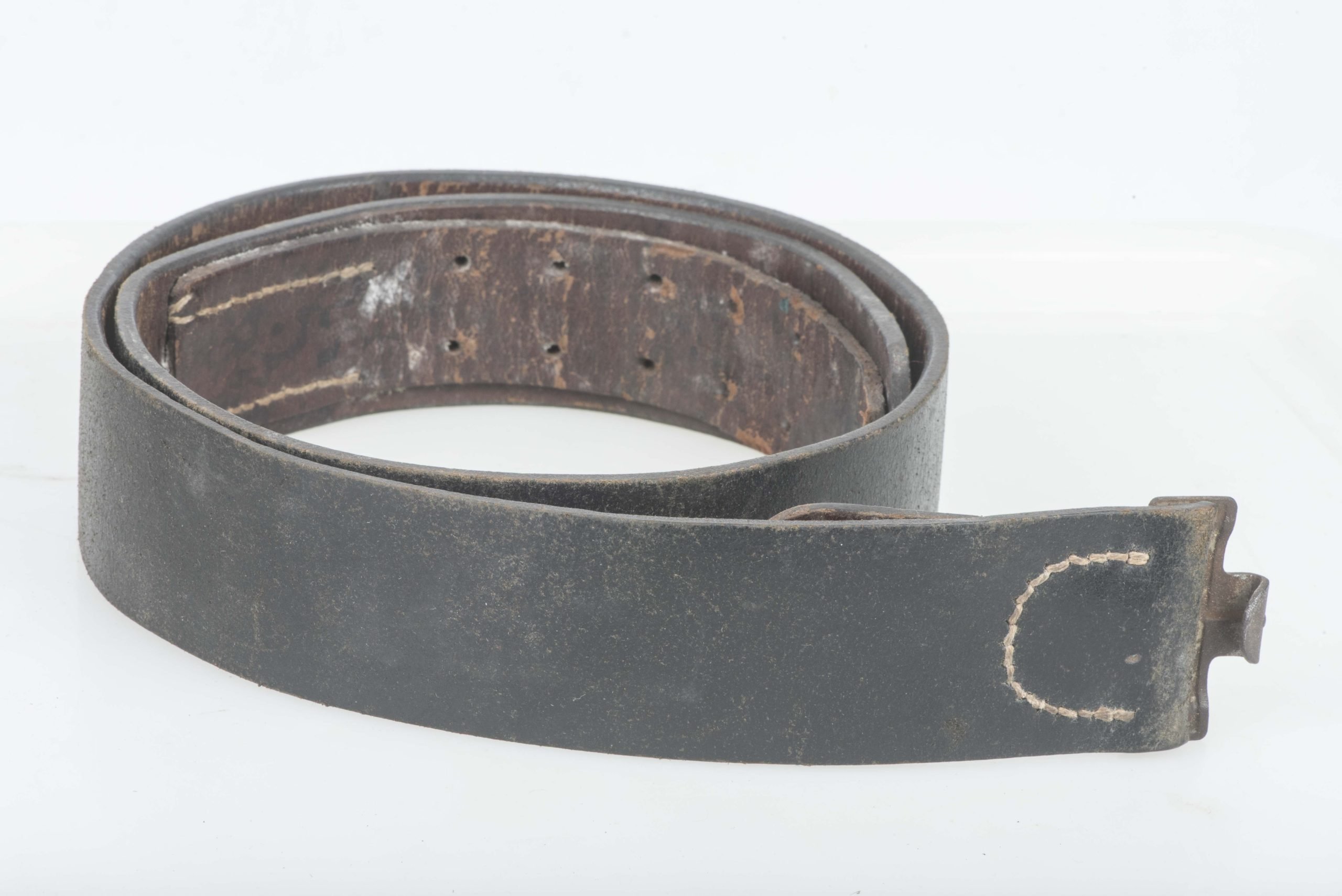 Leather equipment belt marked Aachen 1943 size 100 — image 2