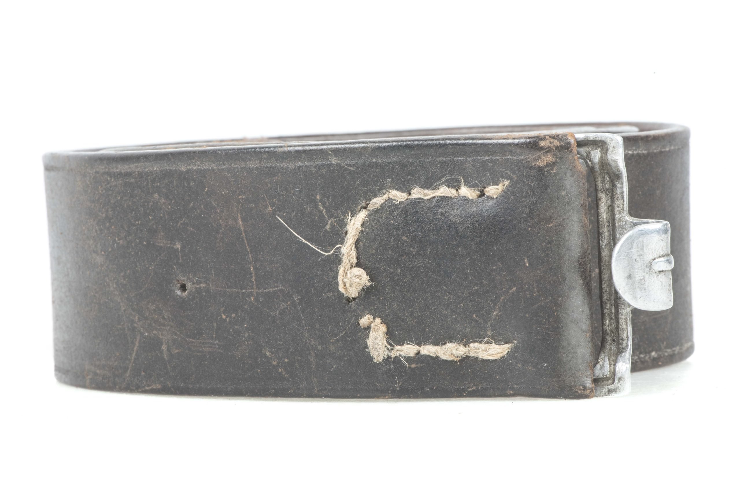 Luftwaffe leather equipment belt marked Franz Brehme Walsrode 1937 LBA (S) size 90