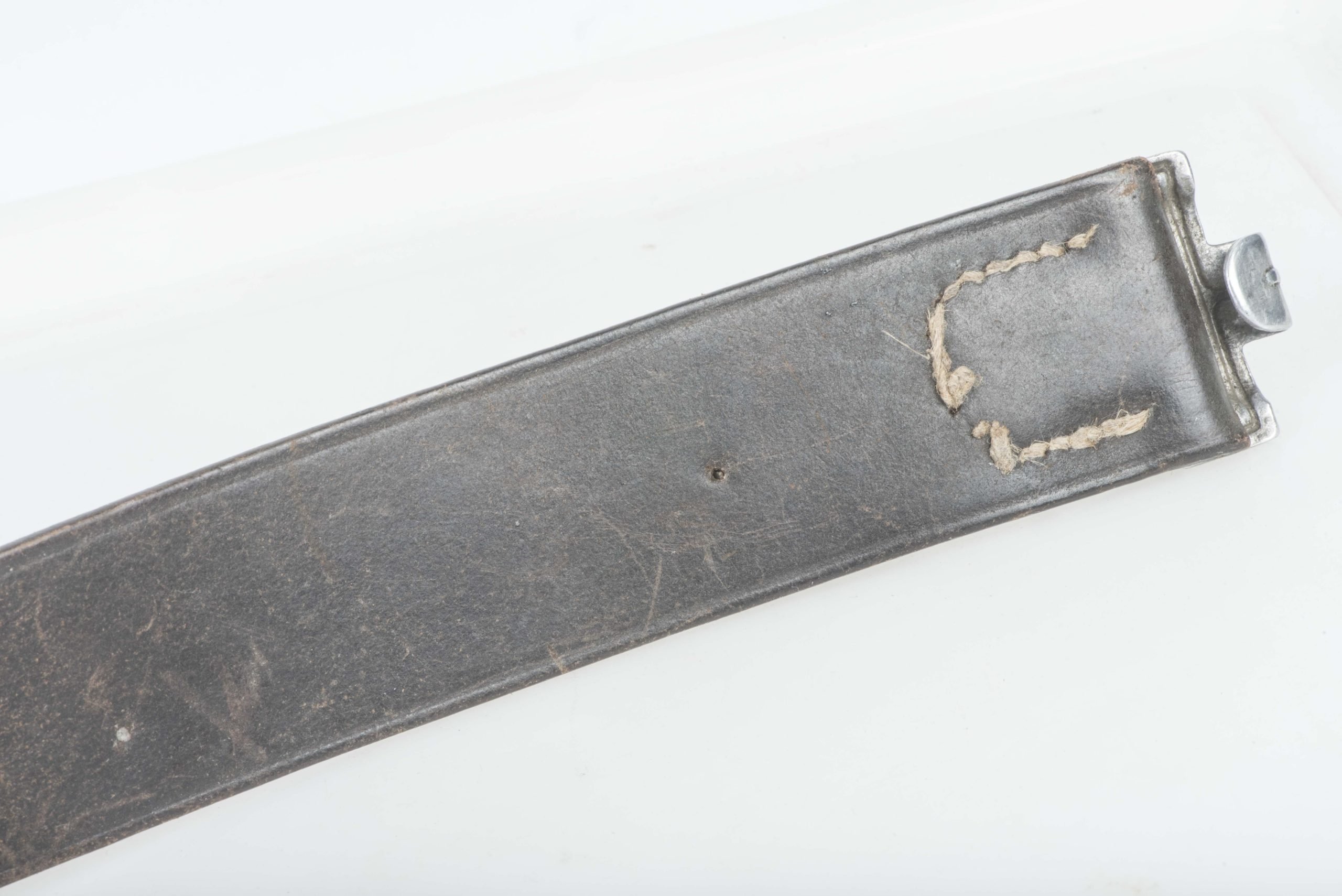 Luftwaffe leather equipment belt marked Franz Brehme Walsrode 1937 LBA (S) size 90 — image 7