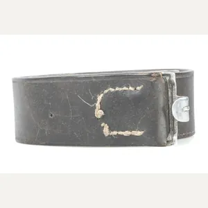 Luftwaffe leather equipment belt marked Franz Brehme Walsrode 1937 LBA …