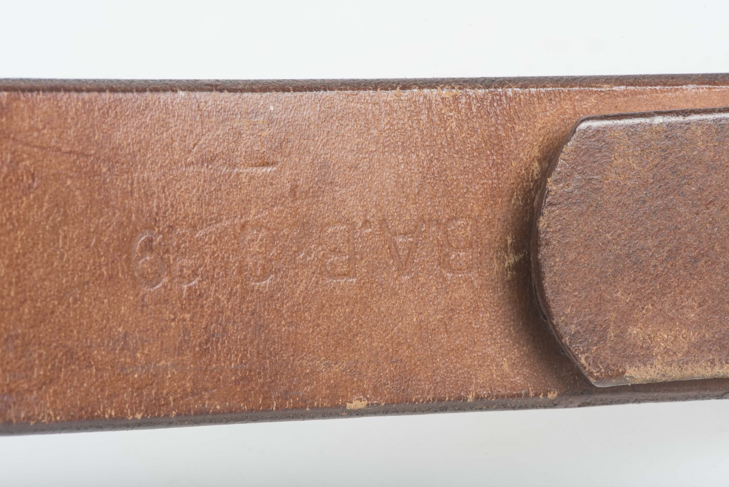 Leather equipment belt marked Otto Koberstein Landsberg a.W. 6 39 size 90 — image 10