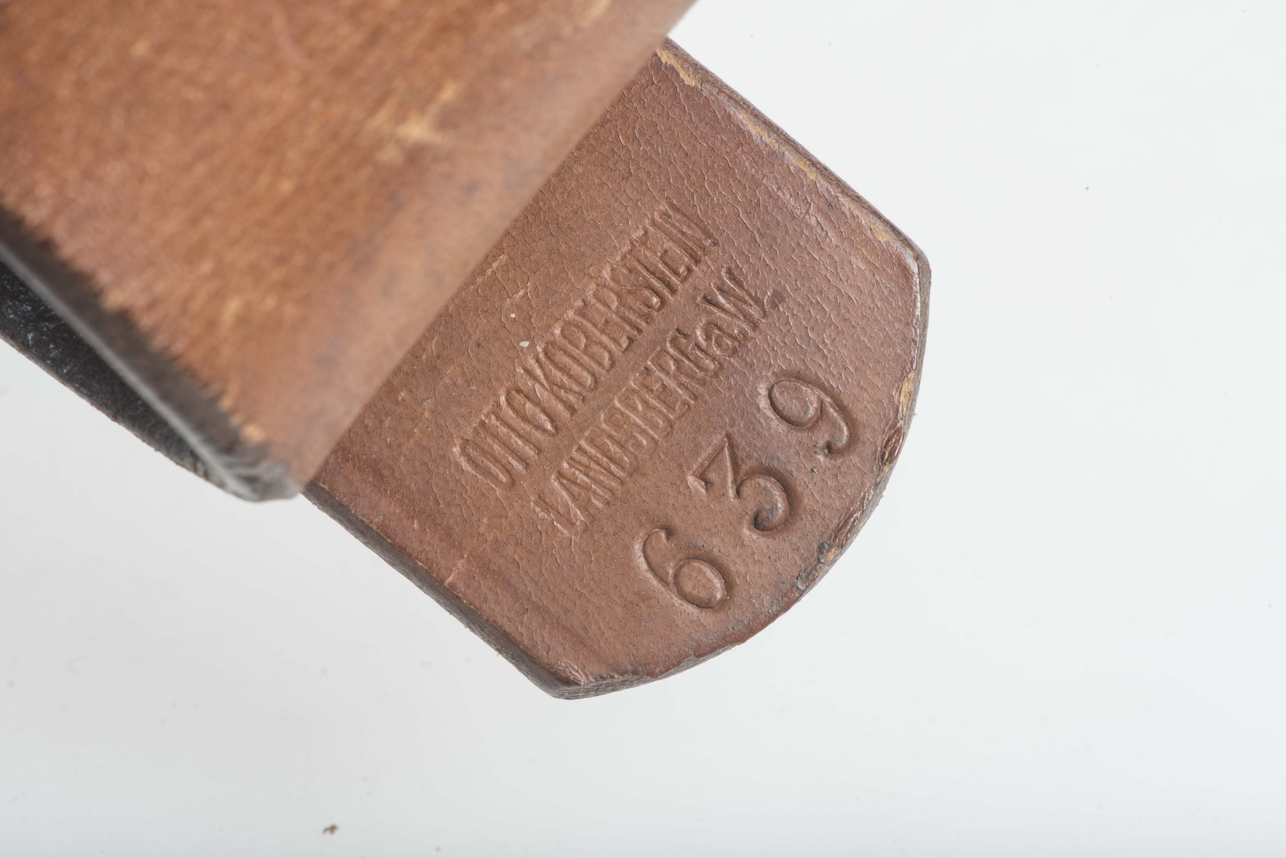 Leather equipment belt marked Otto Koberstein Landsberg a.W. 6 39 size 90 — image 11