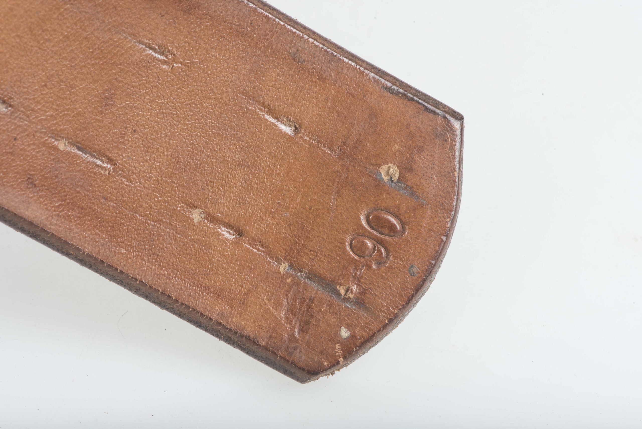 Leather equipment belt marked Otto Koberstein Landsberg a.W. 6 39 size 90 — image 6