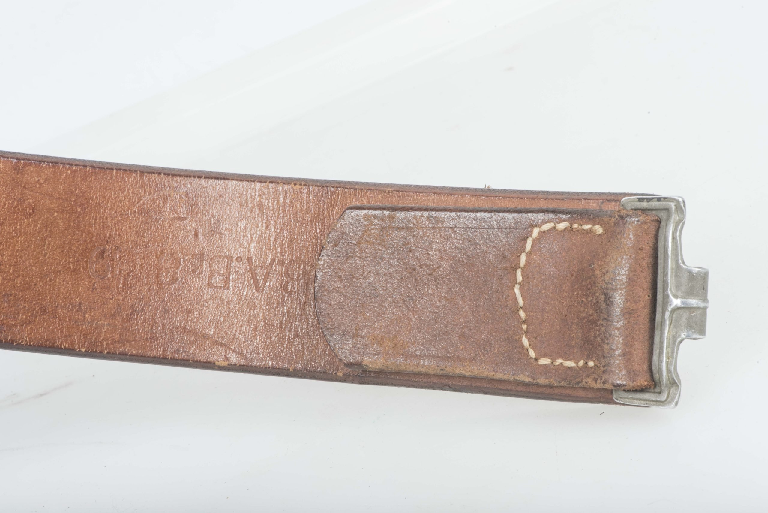 Leather equipment belt marked Otto Koberstein Landsberg a.W. 6 39 size 90 — image 8