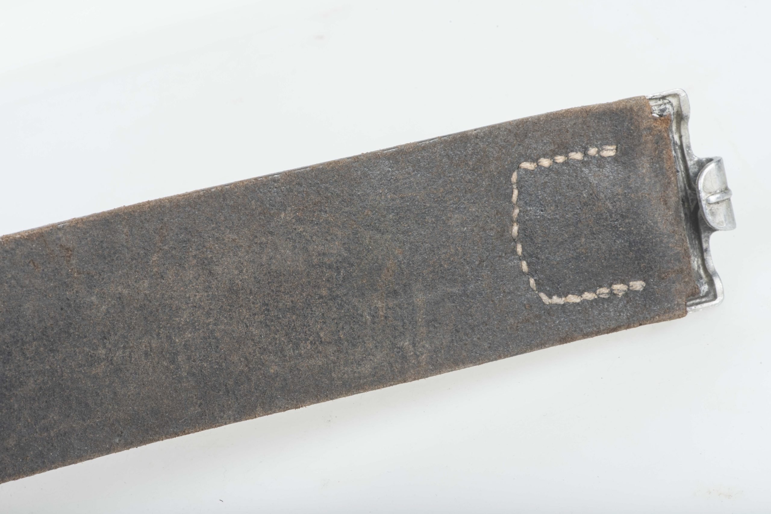 Leather equipment belt marked Karl Hepting & Co. Stgt. Feuerbach 3 38 size 95 — image 3
