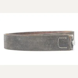Leather equipment belt marked Karl Hepting & Co. Stgt. Feuerbach …