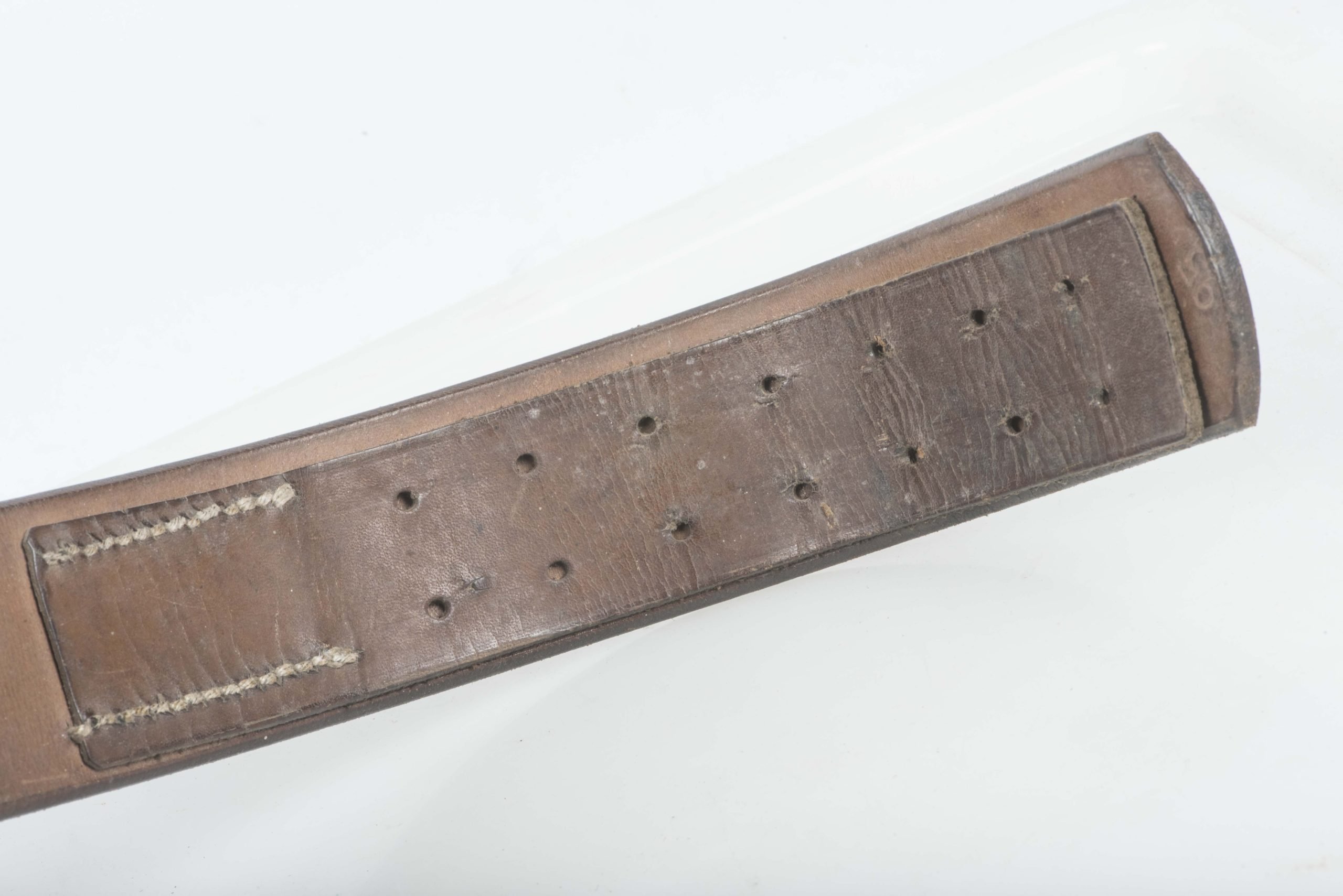 Leather equipment belt marked Franz Brehme Walsrode 1941 size 95 — image 5