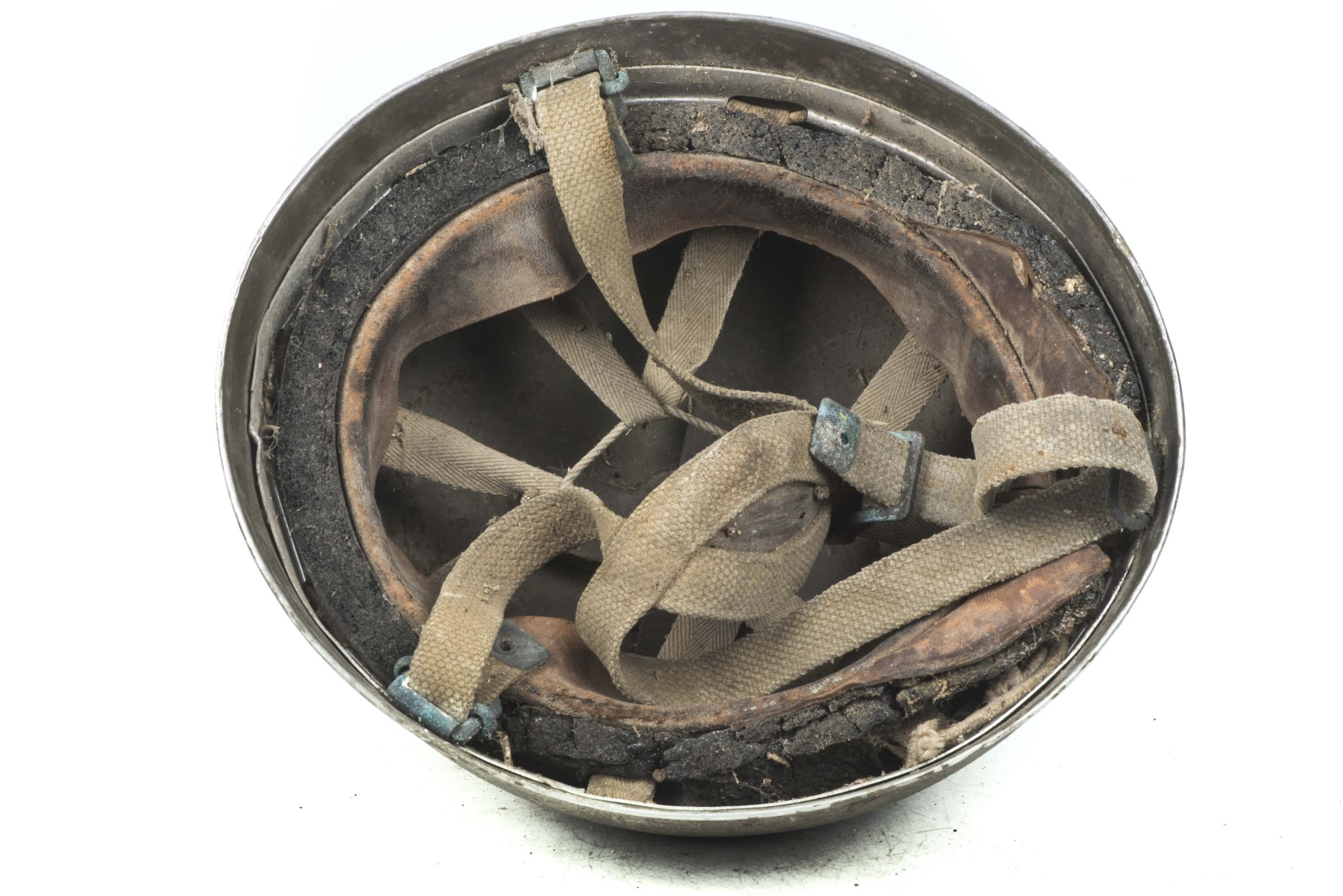 Postwar reissued British paratrooper helmet marked BMB 1944 size 7 3/4 — image 6