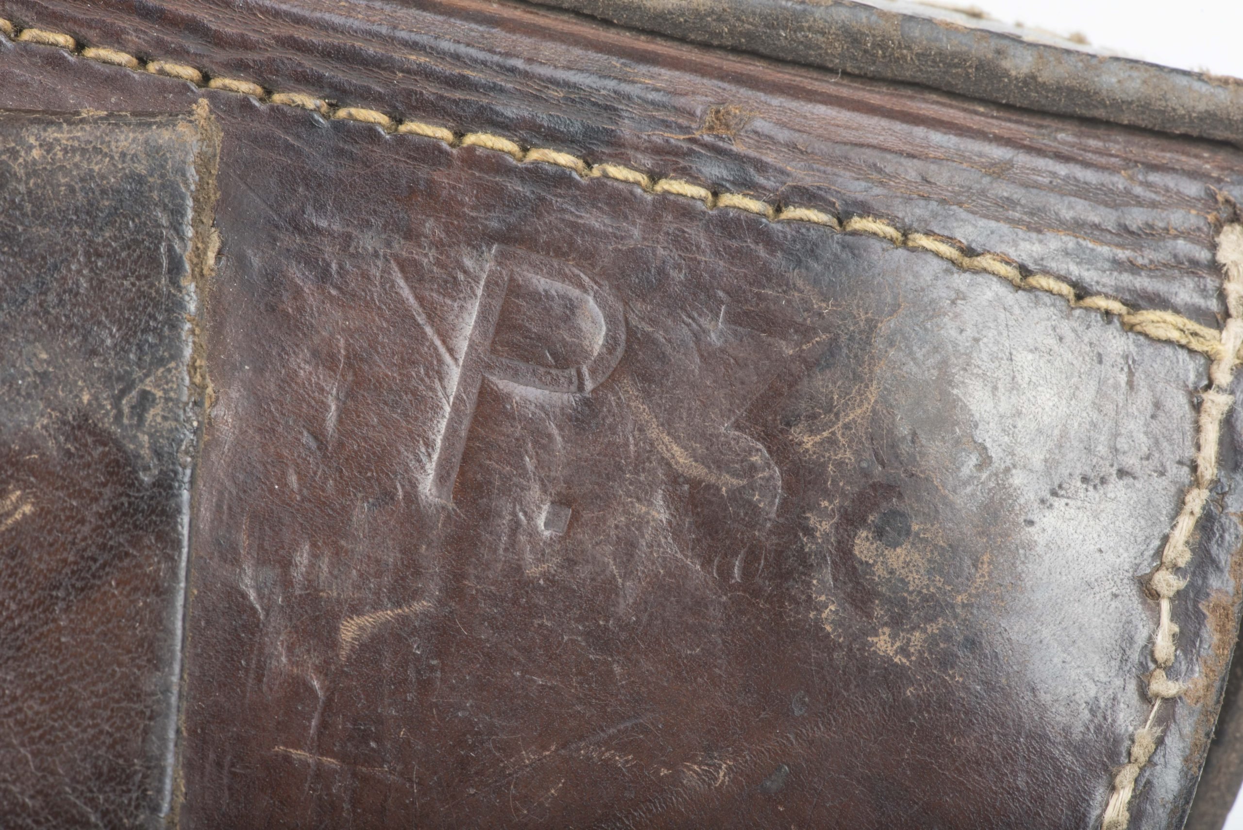 Rare soft leather hardshell P38 holster marked lyo 1943 — image 7