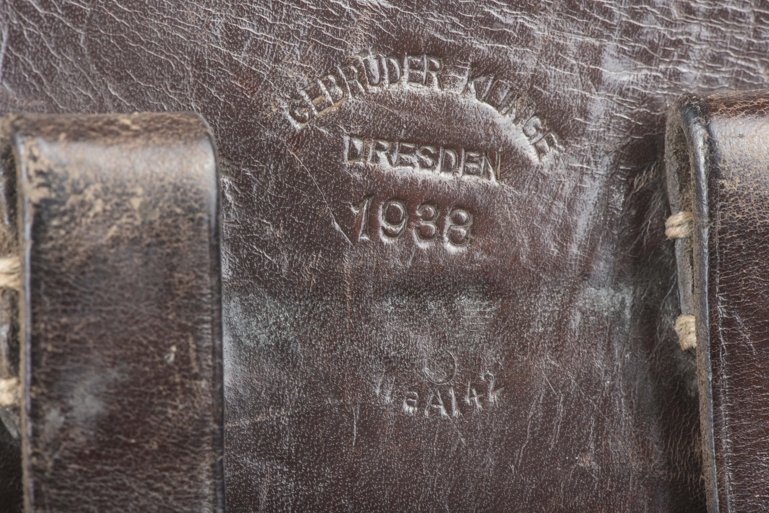 Brown P08 Luger holster marked Gebrüder Klinge Dresden 1938 — image 6