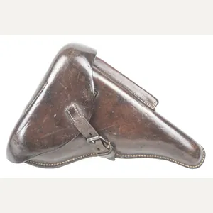 Brown P08 Luger holster marked Gebrüder Klinge Dresden 1938