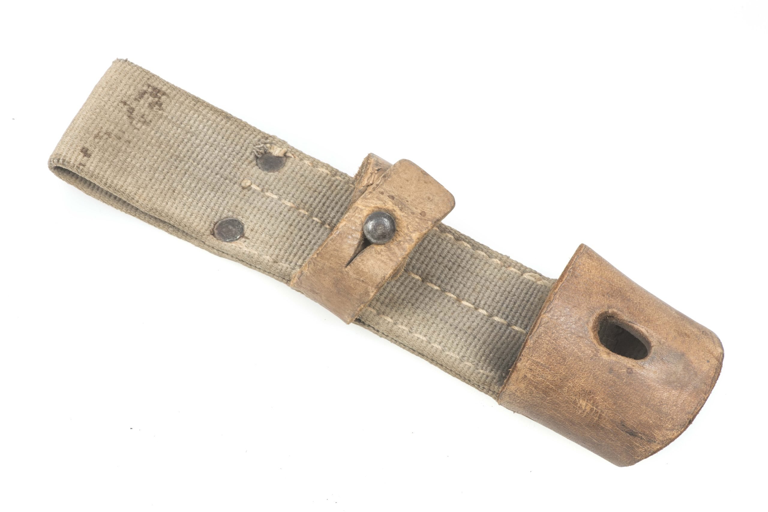 Rare late war grey webbing K98 bayonet frog