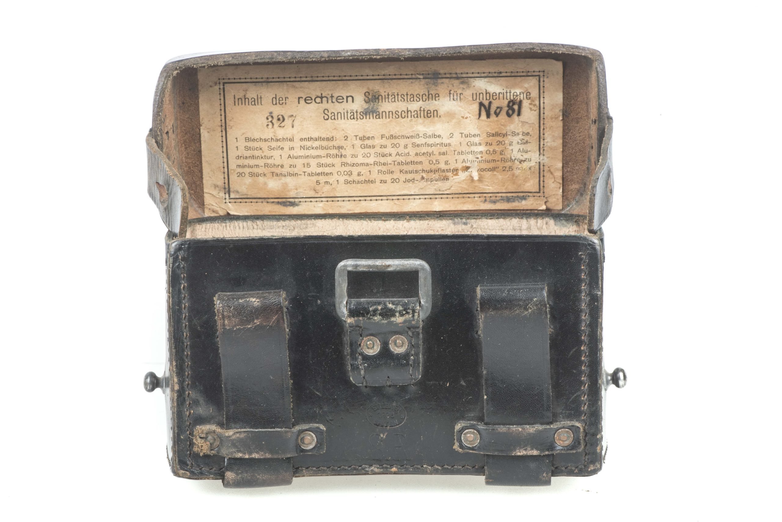 Rechten Sanitätstasche für unberittene Sanitätsmanschaften pouch marked E.G. Leuner Bautzen 1936