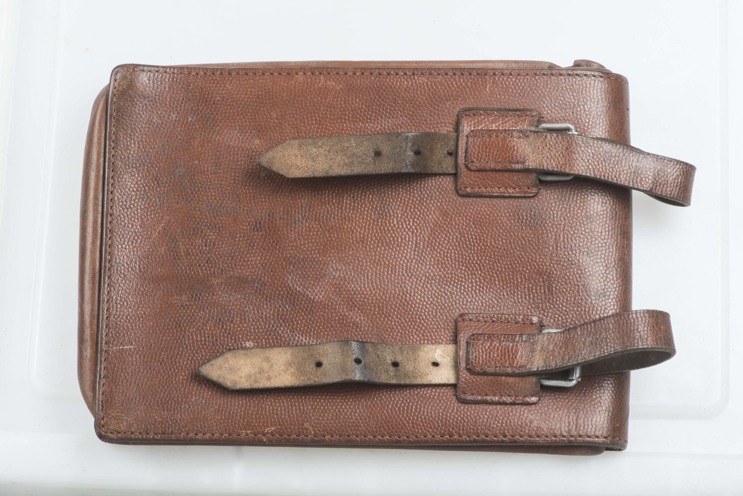 Brown mapcase marked LLG Sattler Wurtt Stuttgart 1937 named Malhammer — image 3