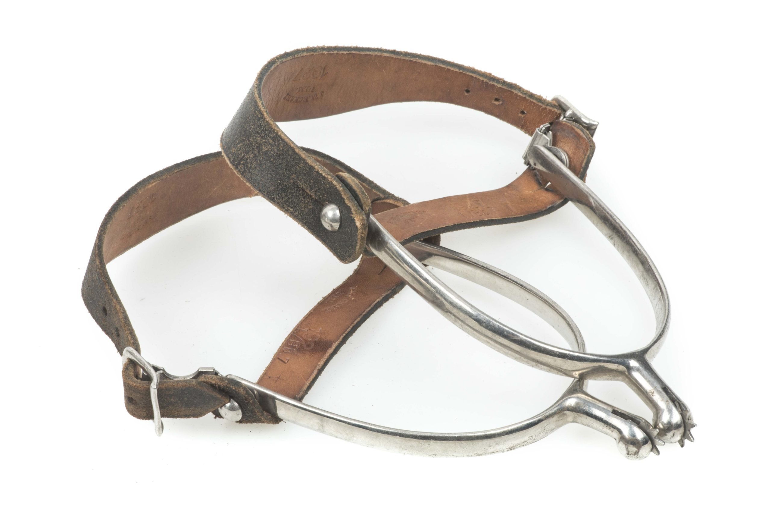 Cavalry boot riding spurs marked 1./Bb. 7 and dated 1927