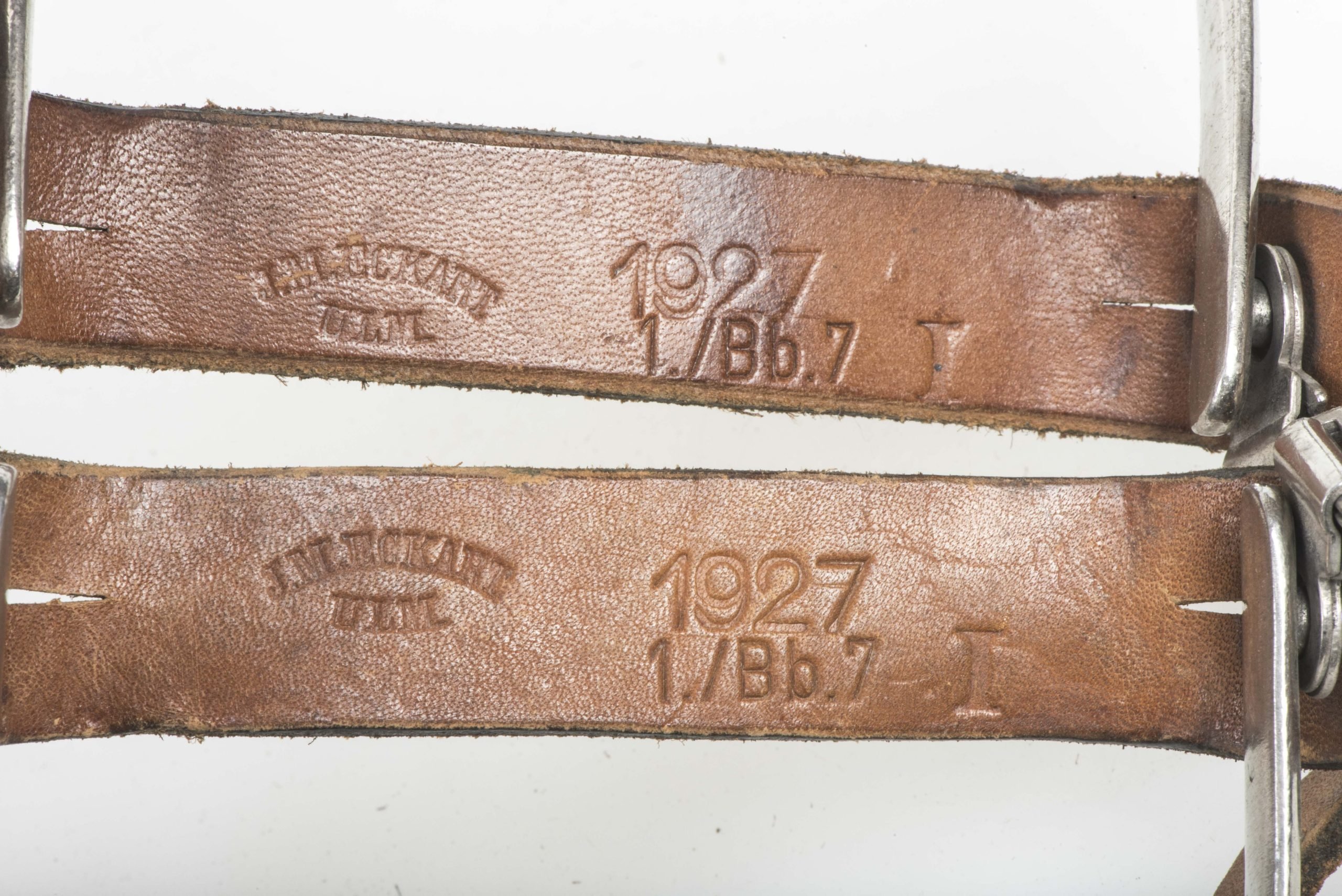 Cavalry boot riding spurs marked 1./Bb. 7 and dated 1927 — image 2