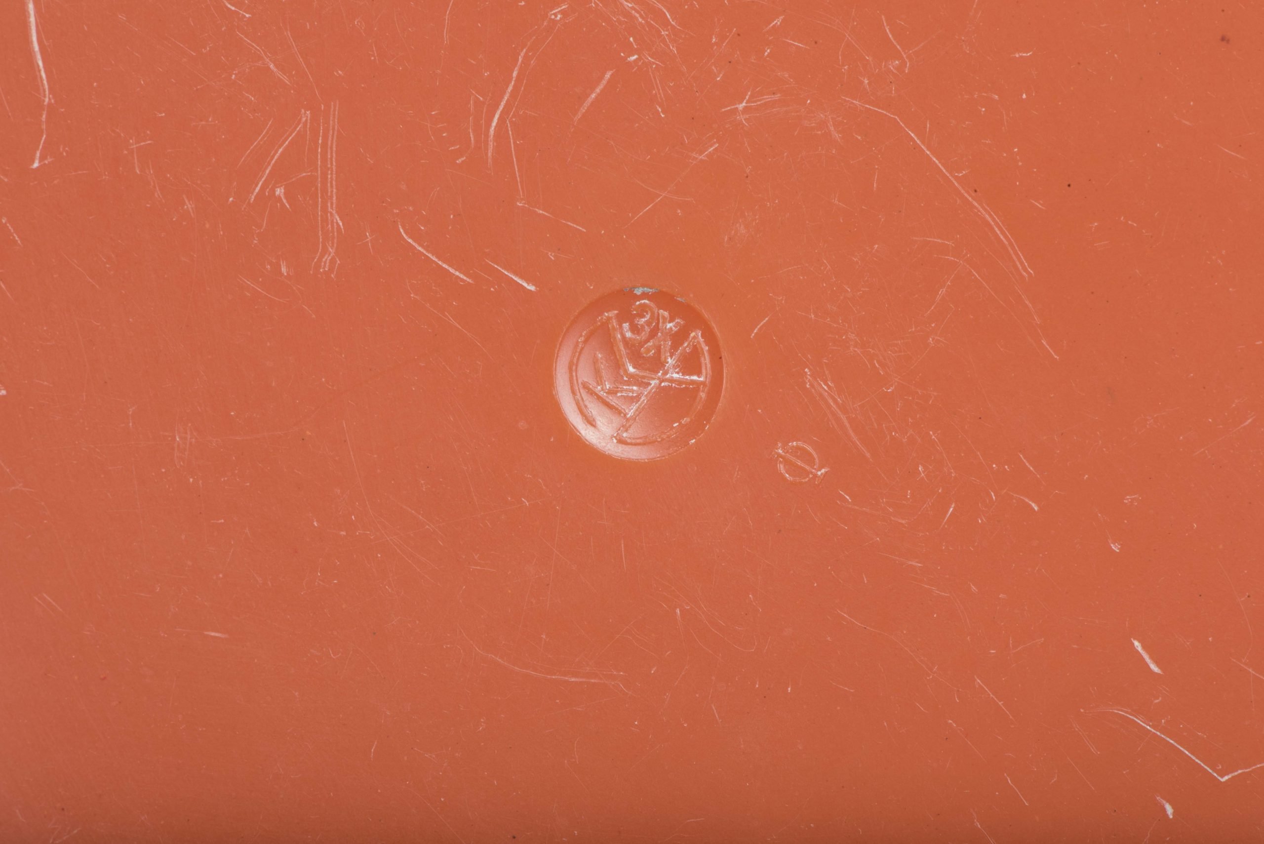 Second pattern orange butterdish marked 3x K by Heinrich Ulbricht — image 3