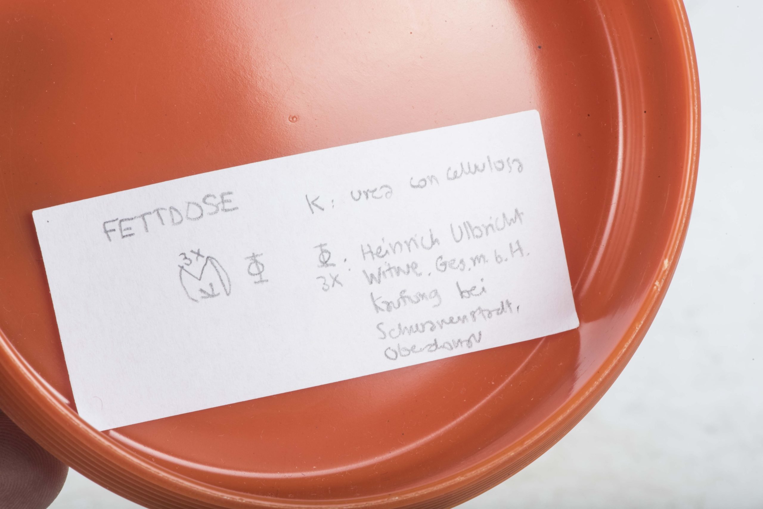 Second pattern orange butterdish marked 3x K by Heinrich Ulbricht — image 4