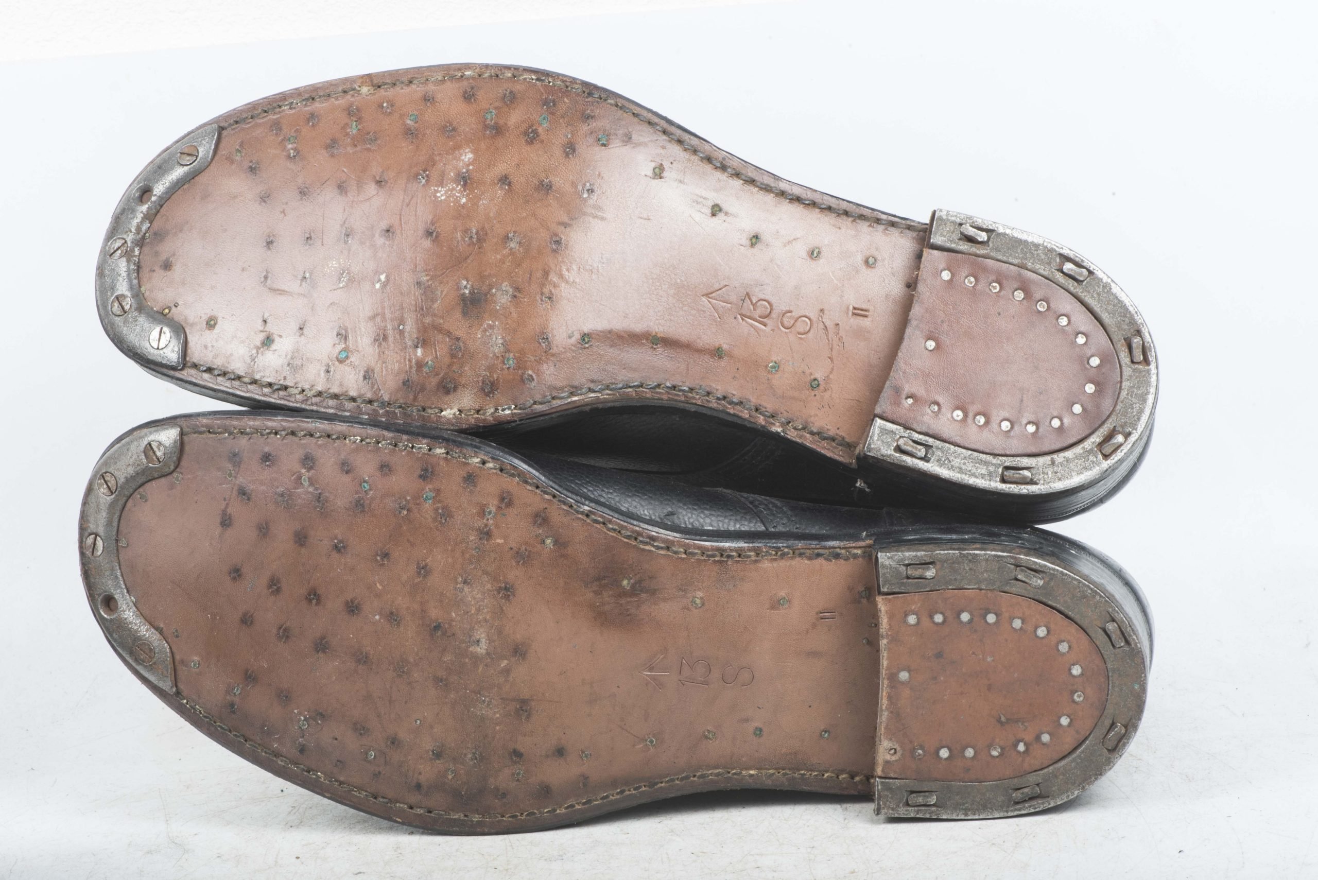 Unissued British ammo boots marked John White 13 S 1943 — image 3