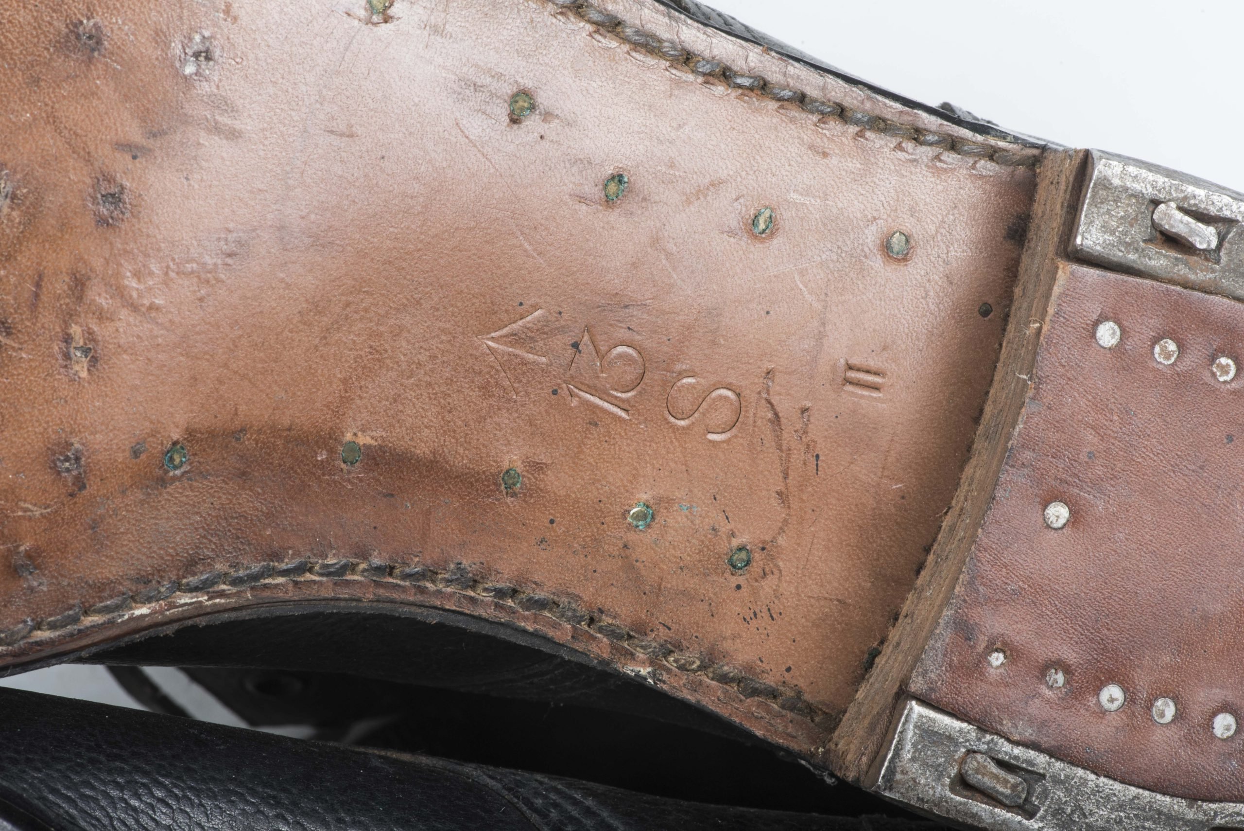 Unissued British ammo boots marked John White 13 S 1943 — image 4