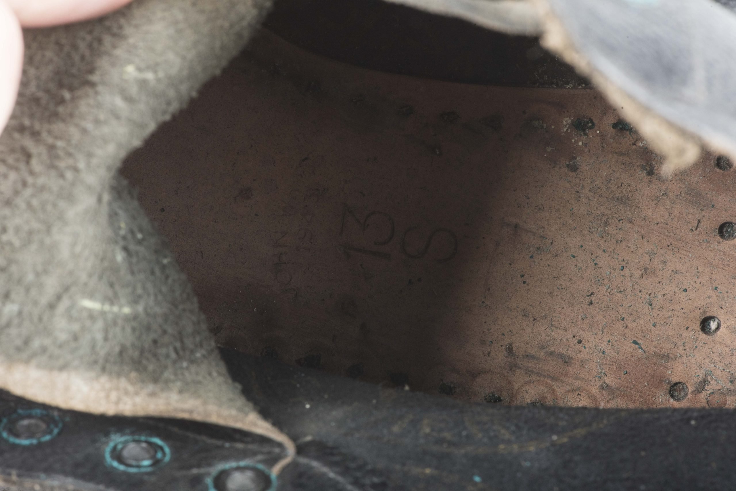 Unissued British ammo boots marked John White 13 S 1943 — image 7