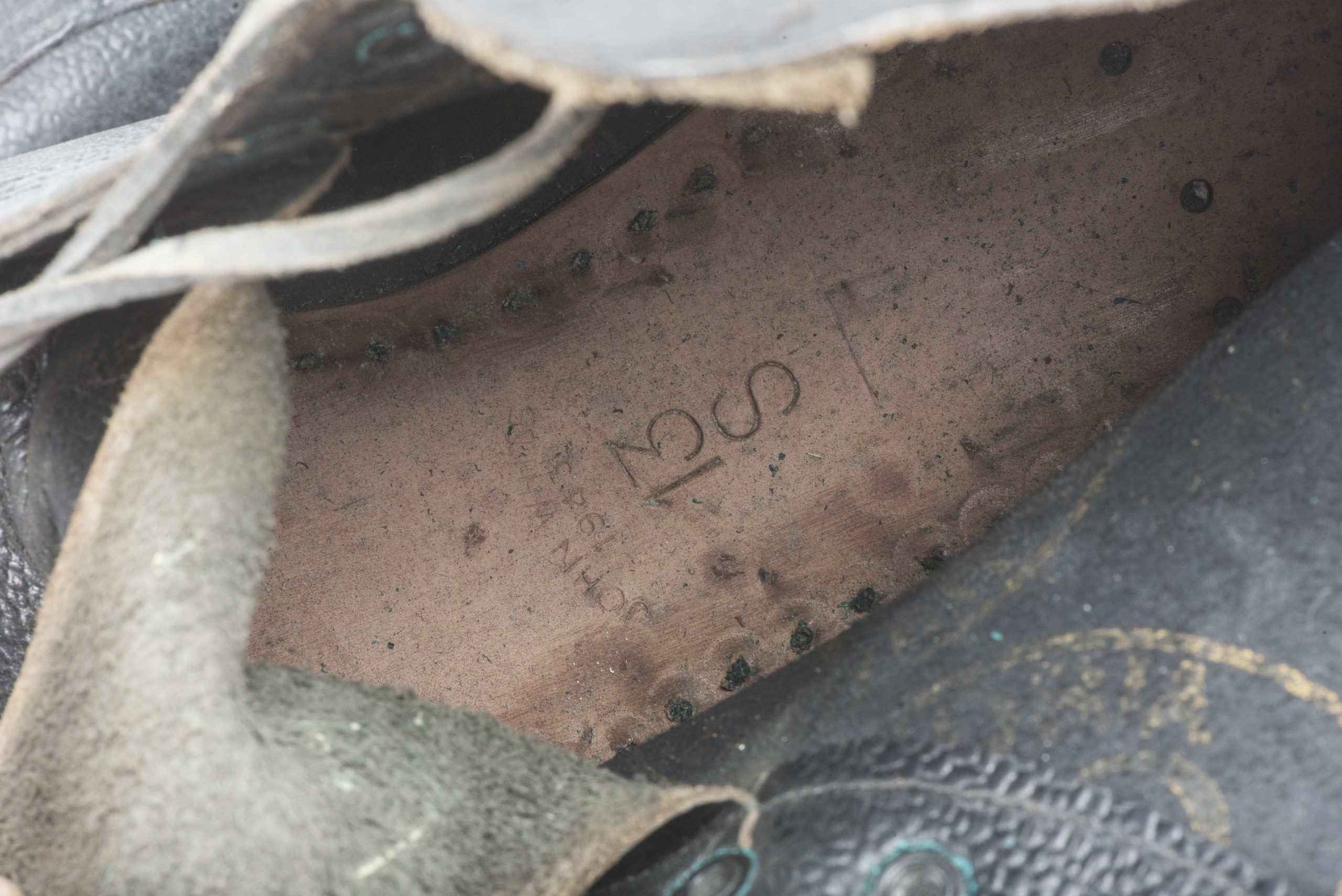 Unissued British ammo boots marked John White 13 S 1943 — image 8