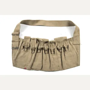 Woodwork find British paratrooper Stengun magazine bandoleer dated 1942