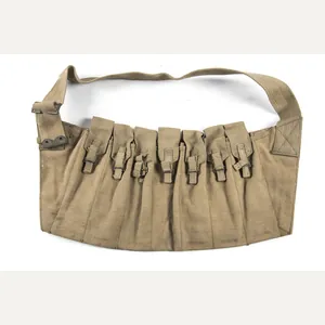 Woodwork find British paratrooper Stengun magazine bandoleer dated 1942