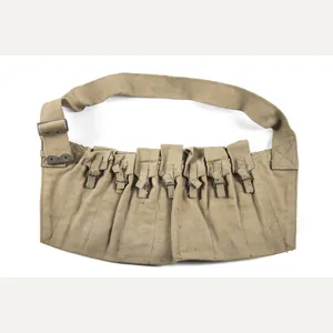 Woodwork find British paratrooper Stengun magazine bandoleer dated 1942