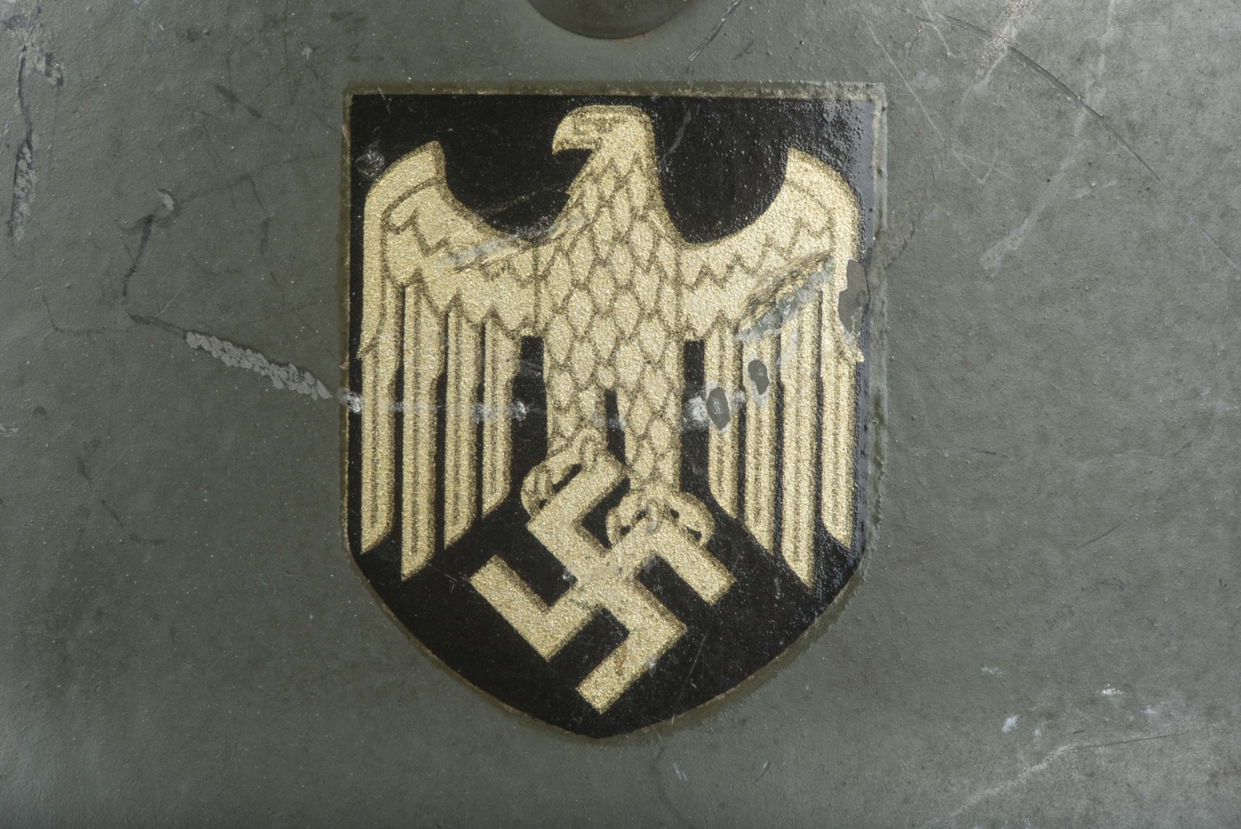 Spectacular SE66 M35 Heer double decal helmet — image 6