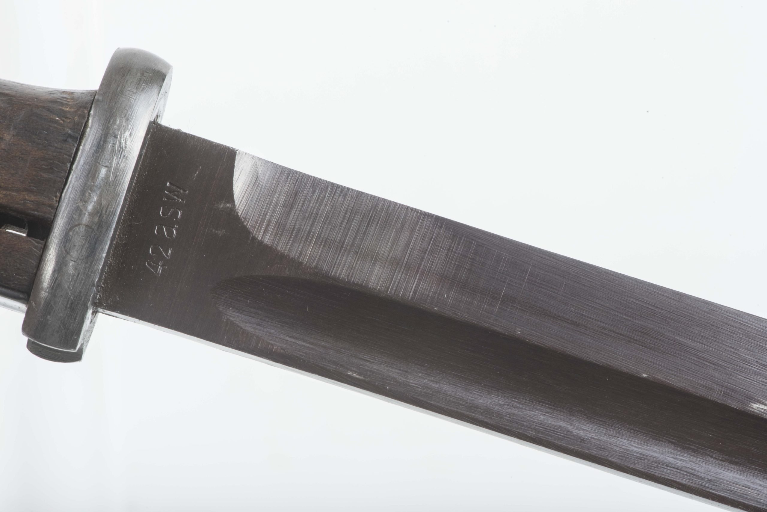 Matching K98 bayonet marked 42 asw #5027 with red blade — image 9