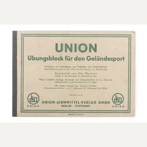 Rare German mapcase notebook Union ubungsblock