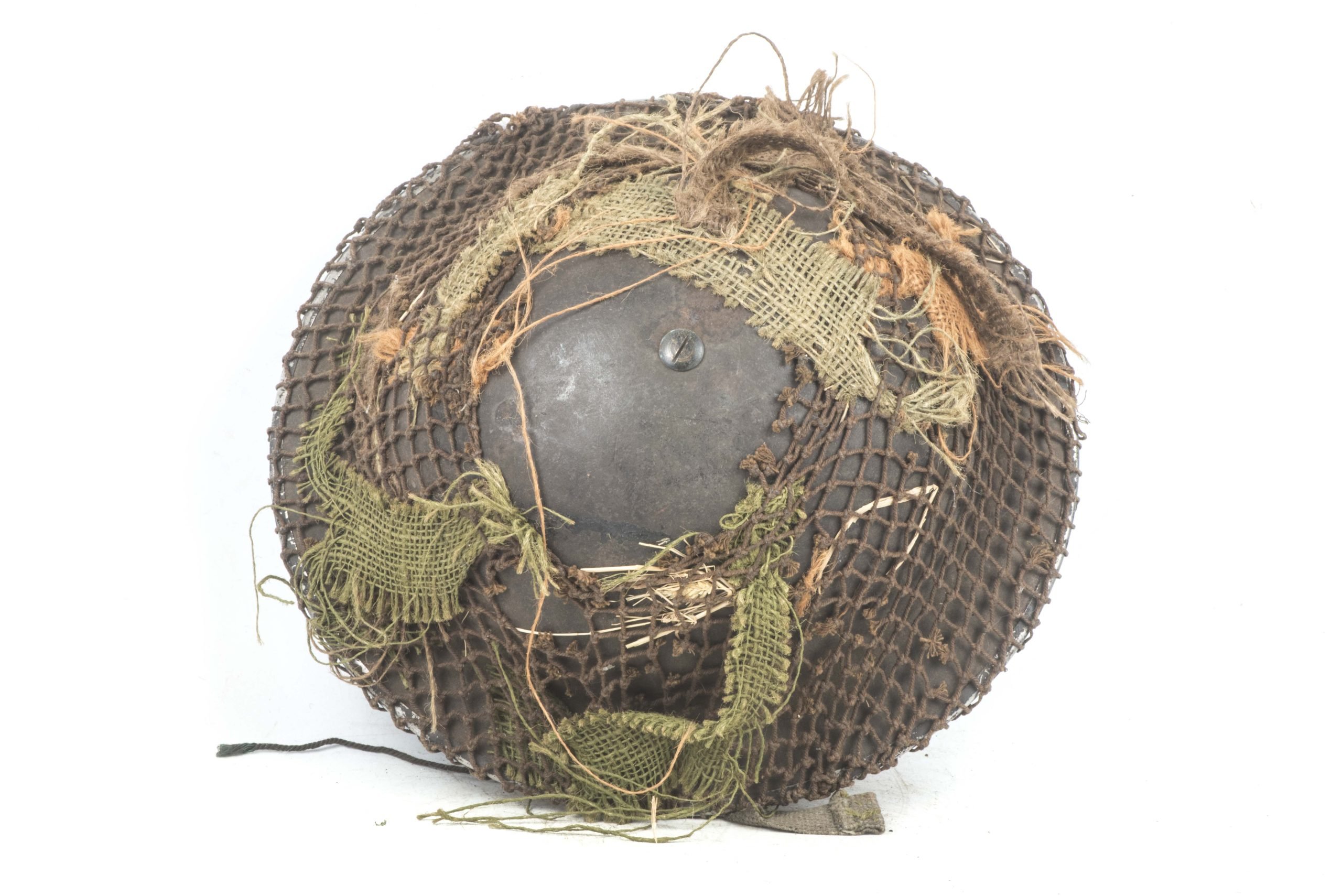 Netted British MKII helmet marked S&W 1940 / BMB 1941