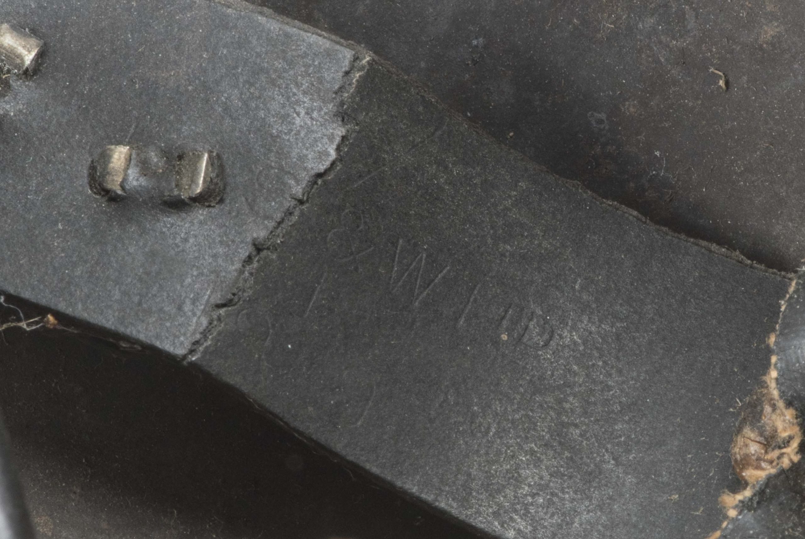 Netted British MKII helmet marked S&W 1940 / BMB 1941 — image 9