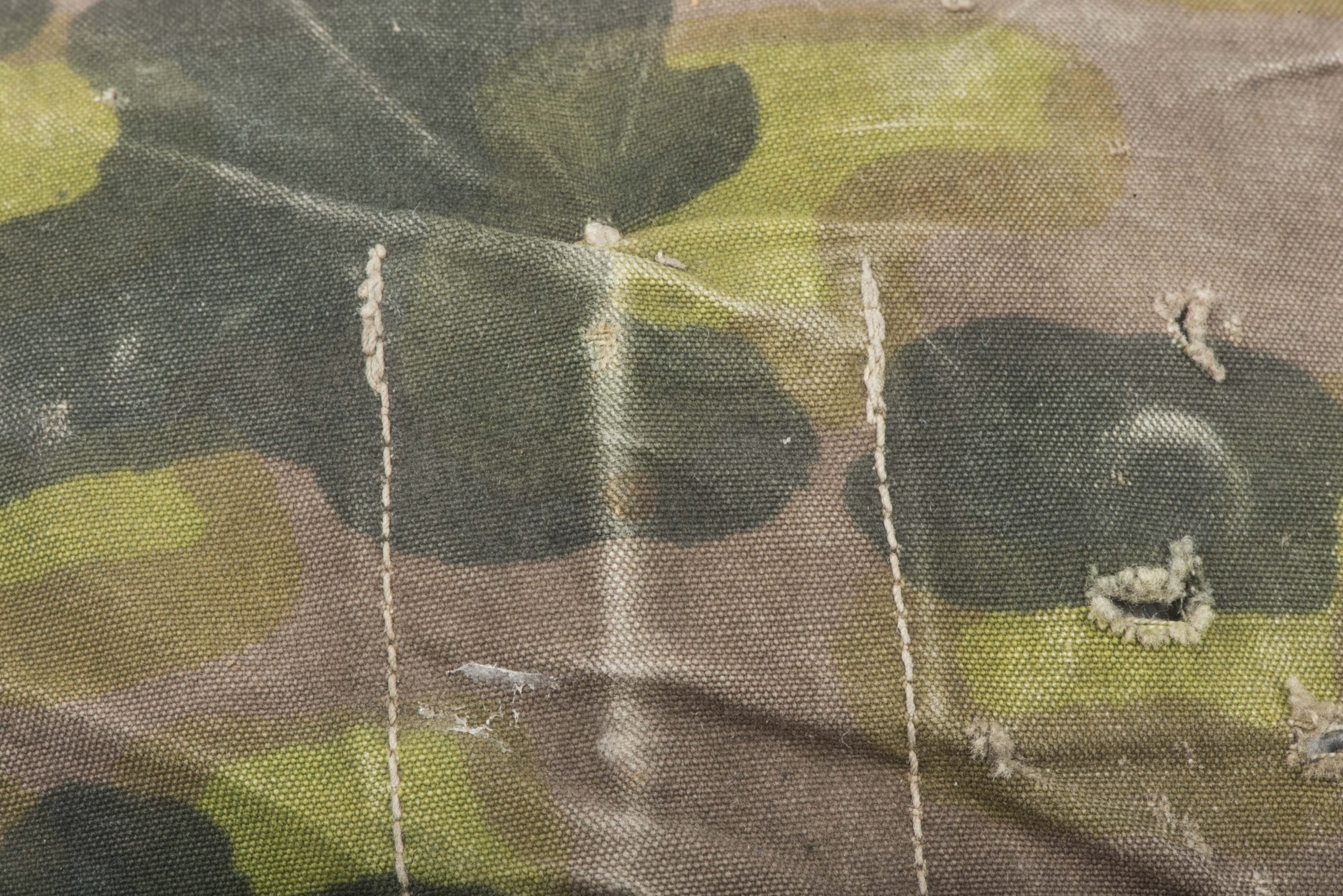 Scarce pre war first pattern Waffen-SS helmet cover in Lateral camouflage — image 11