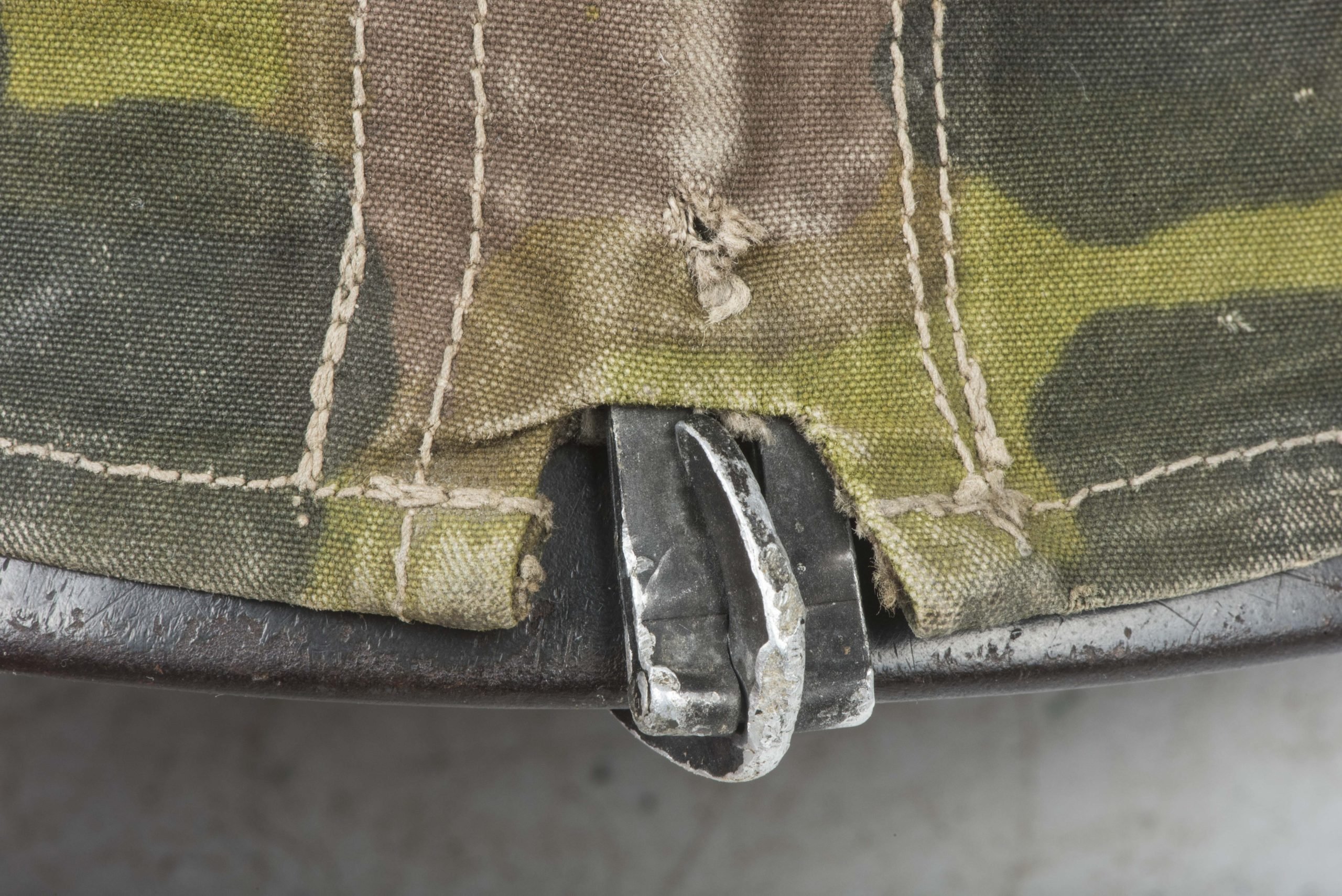 Scarce pre war first pattern Waffen-SS helmet cover in Lateral camouflage — image 9