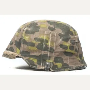Scarce pre war first pattern Waffen-SS helmet cover in Lateral …