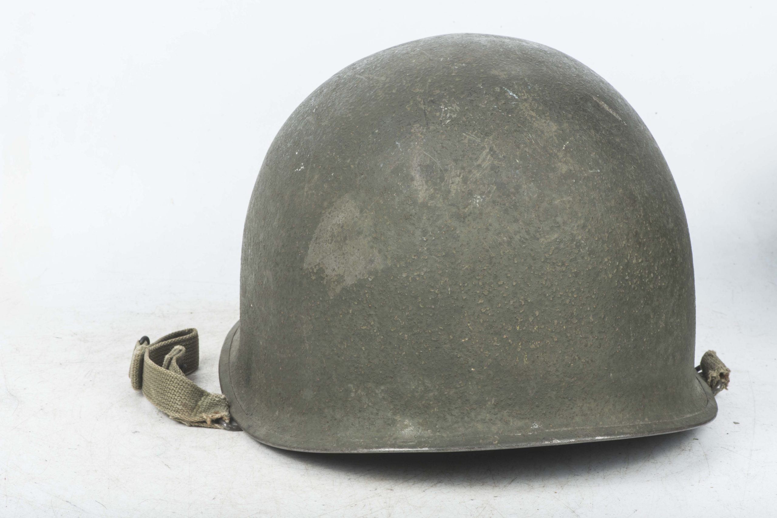 US M1C front seam swivel bale paratrooper helmet shell — image 5