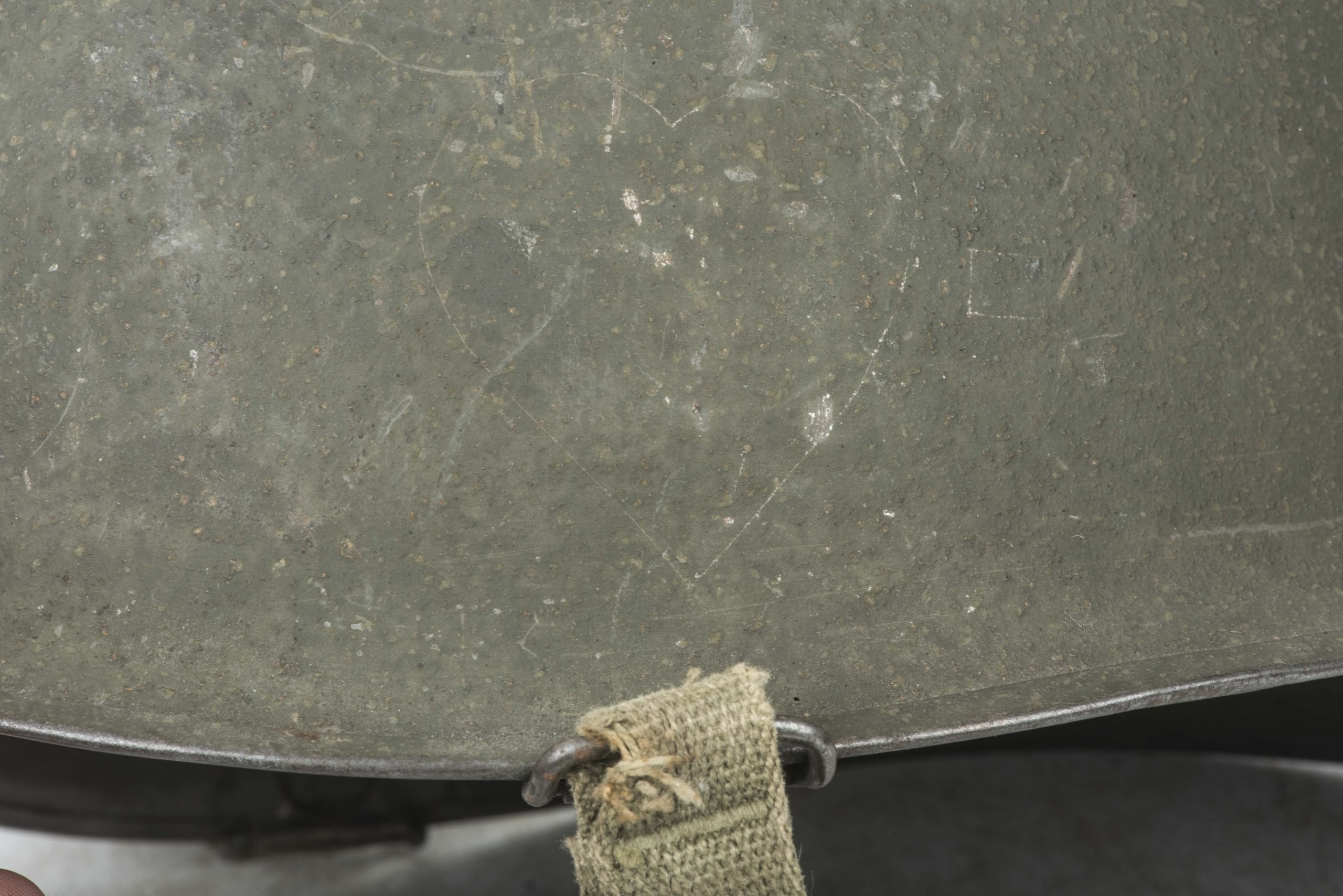 US M1C front seam swivel bale paratrooper helmet shell — image 8