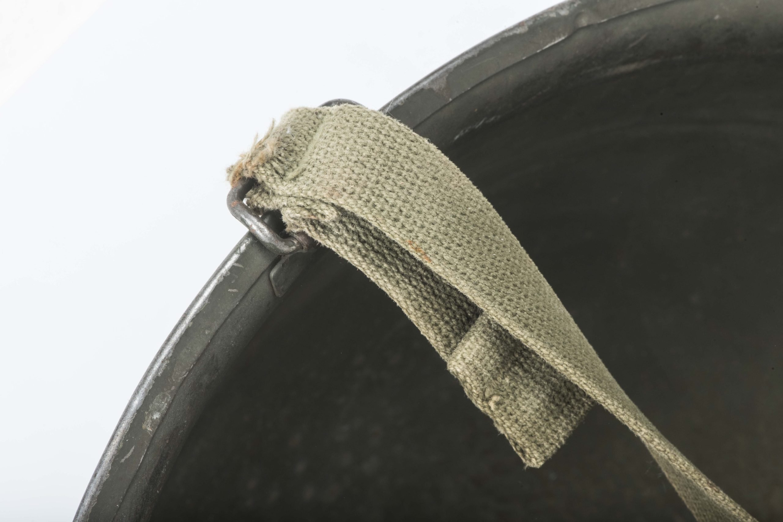 US M1C front seam swivel bale paratrooper helmet shell — image 9