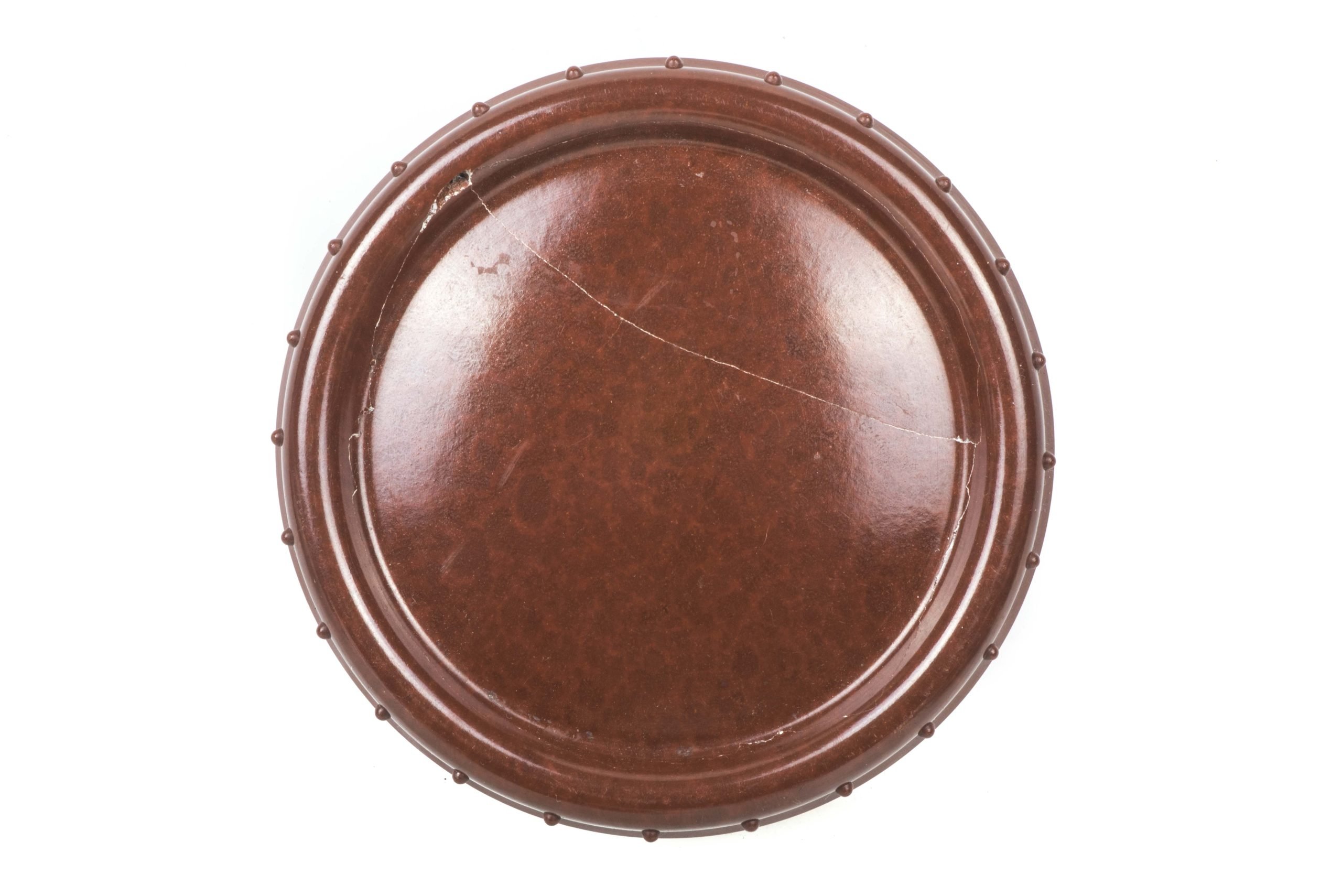 Rare light brown butterdish