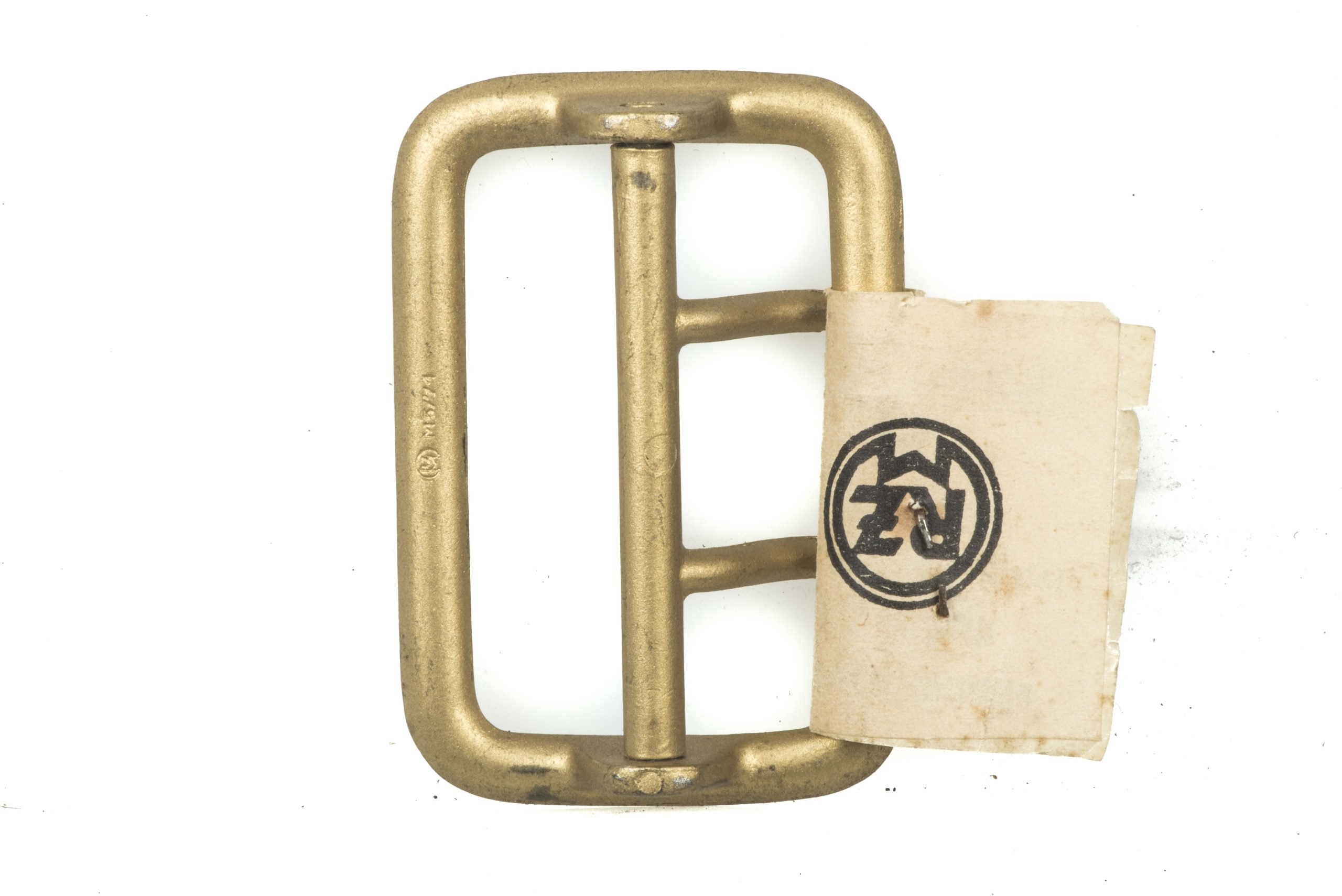 Political belt buckle marked RZM M5/71 with RZM tag — image 2