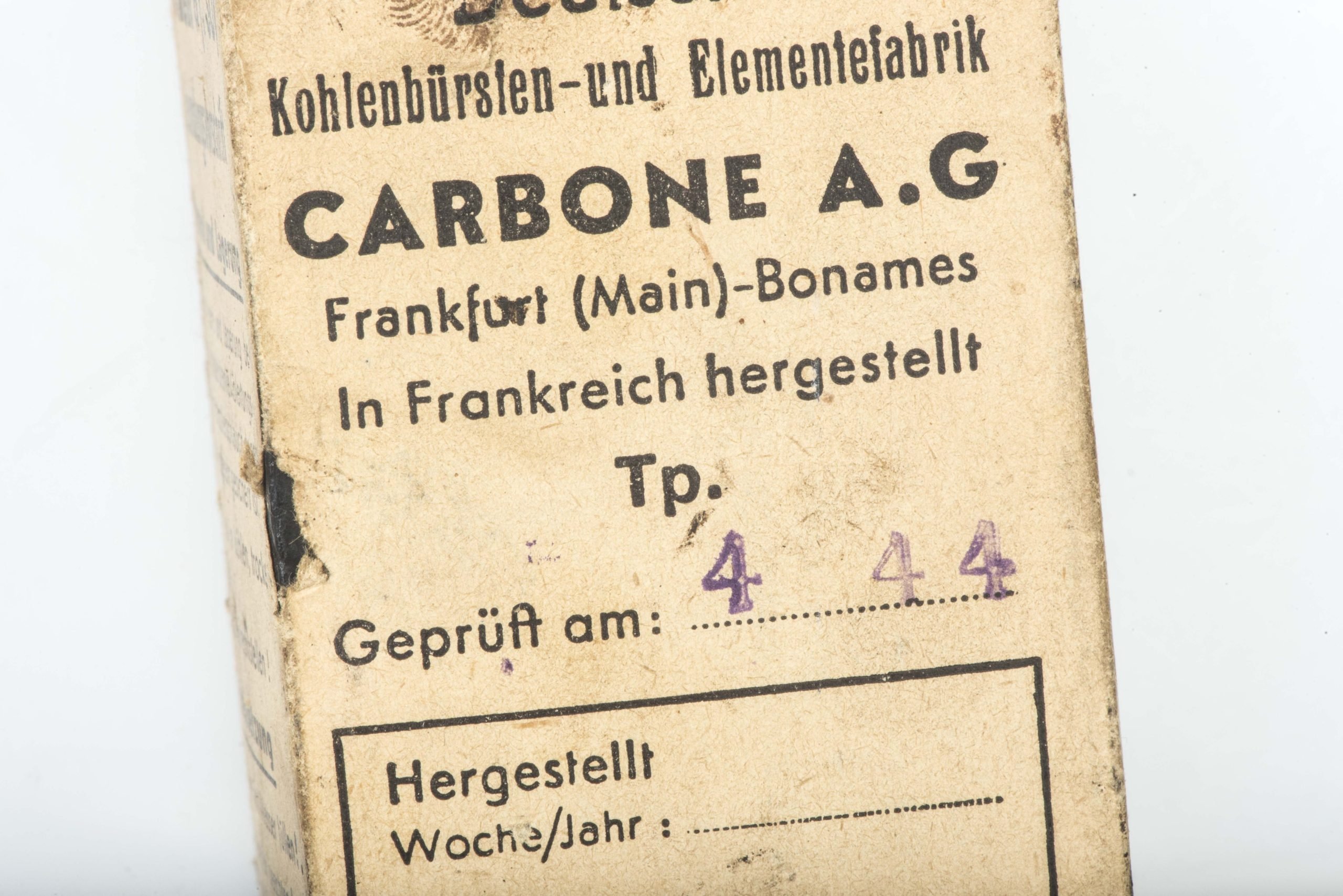 French made FF33 battery Element D T30 by Carbone A.G. dated 1944 — image 7