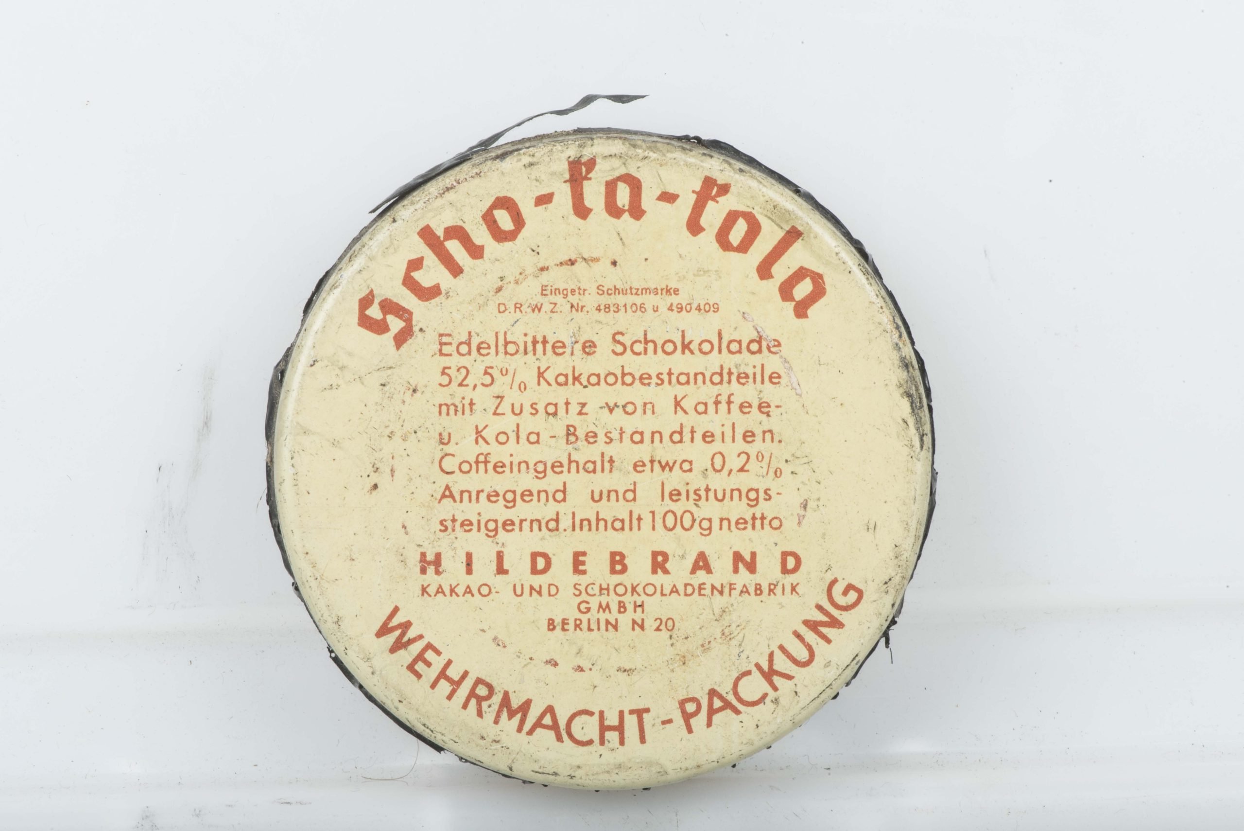 Wehrmacht issue chocolate Scho-Ka-Kola ration dated 1941 by Hildebrand — image 2